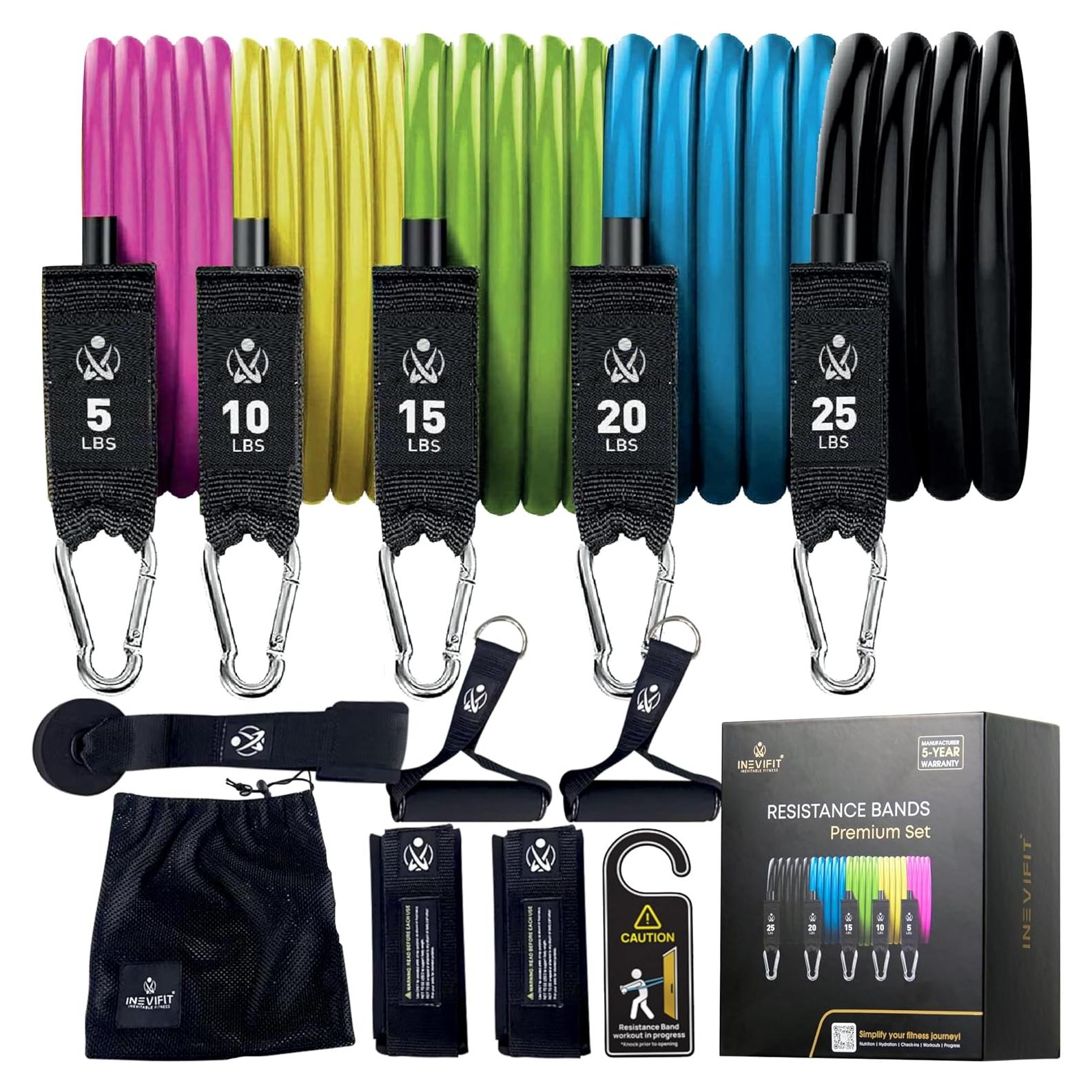 Juego de Bandas de Resistencia INEVIFIT 150 LBS para Fitness