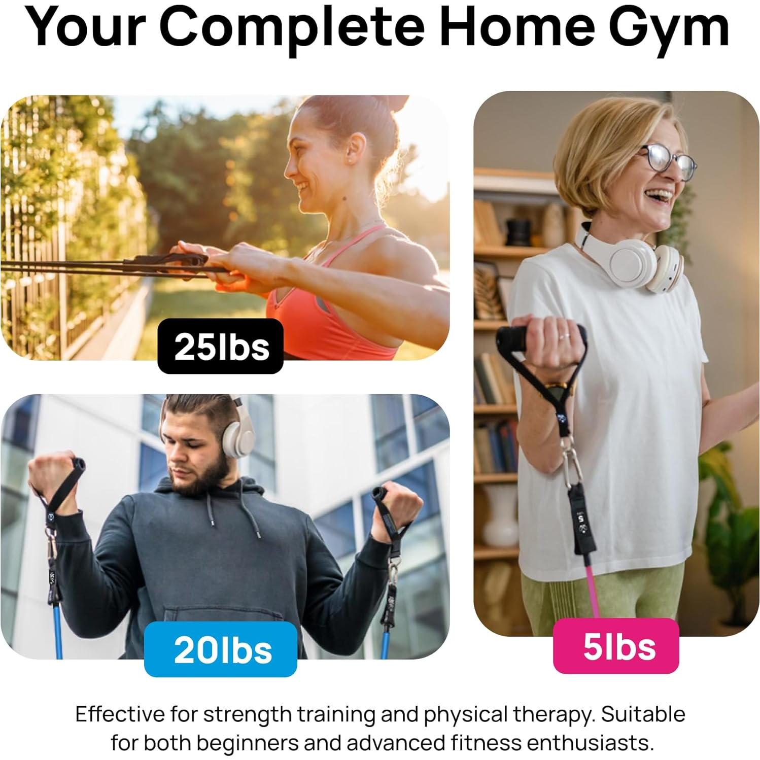 Juego de Bandas de Resistencia INEVIFIT 150 LBS para Fitness