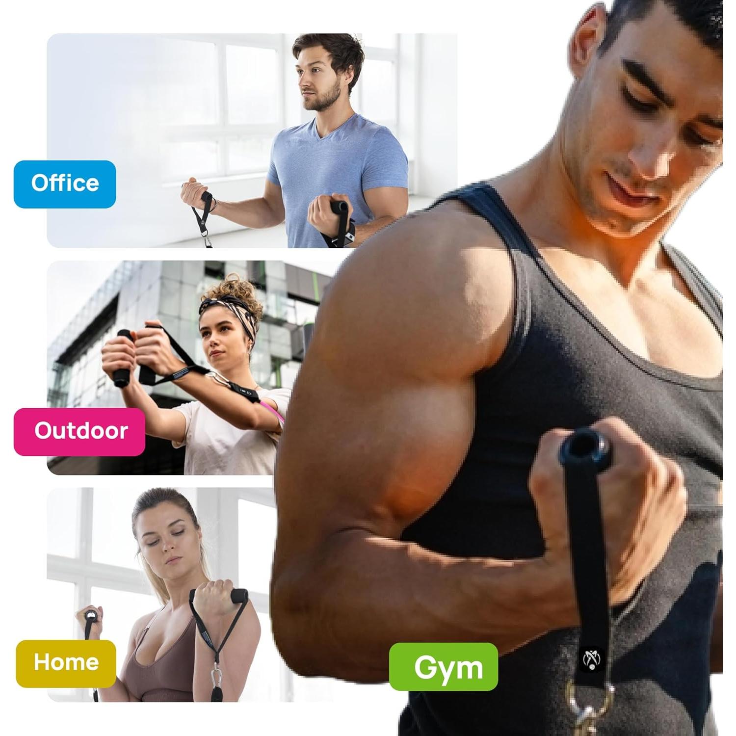 Juego de Bandas de Resistencia INEVIFIT 150 LBS para Fitness