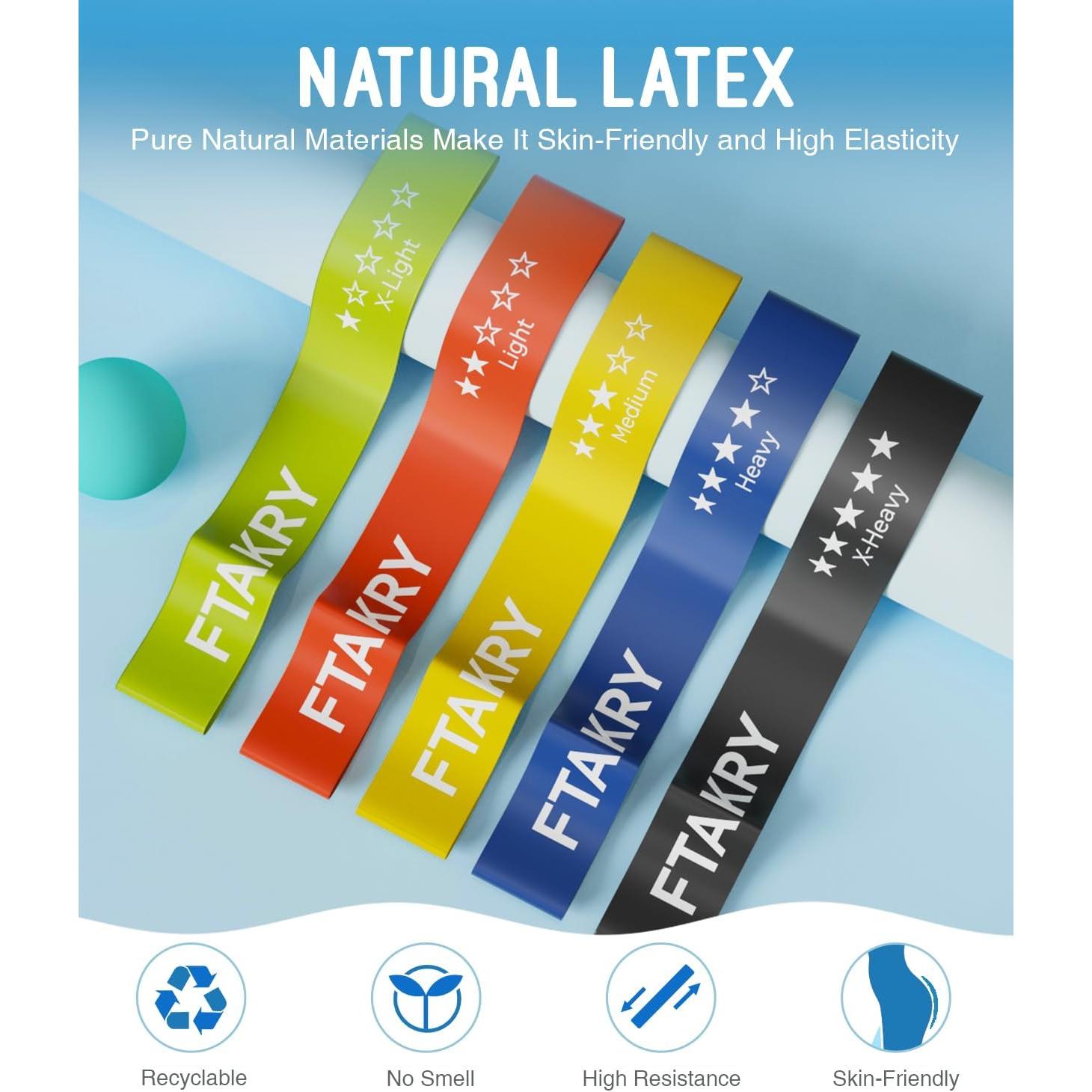 Bandas de Resistencia FTAKRY - 5 Niveles de Láttex Natural