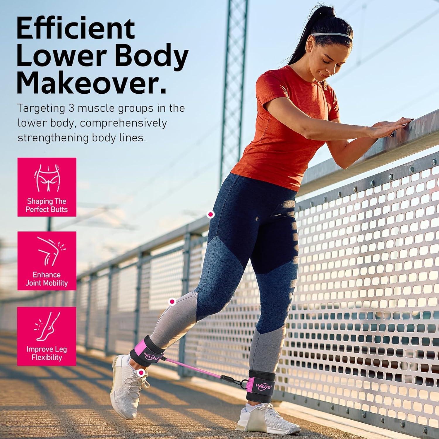 Bandas de Resistencia para Tobillos WALITO - 3 Niveles 10-30 lbs