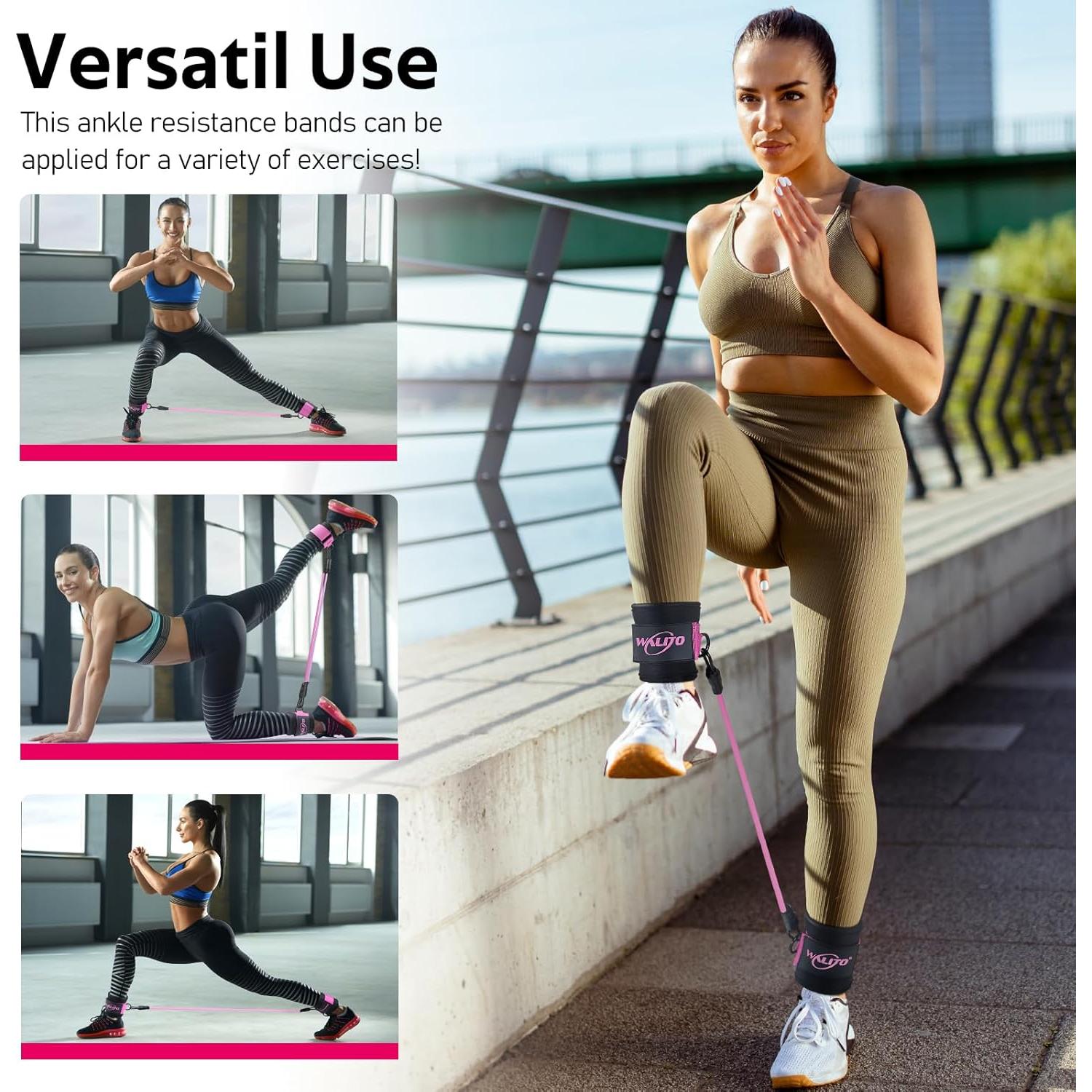Bandas de Resistencia para Tobillos WALITO - 3 Niveles 10-30 lbs