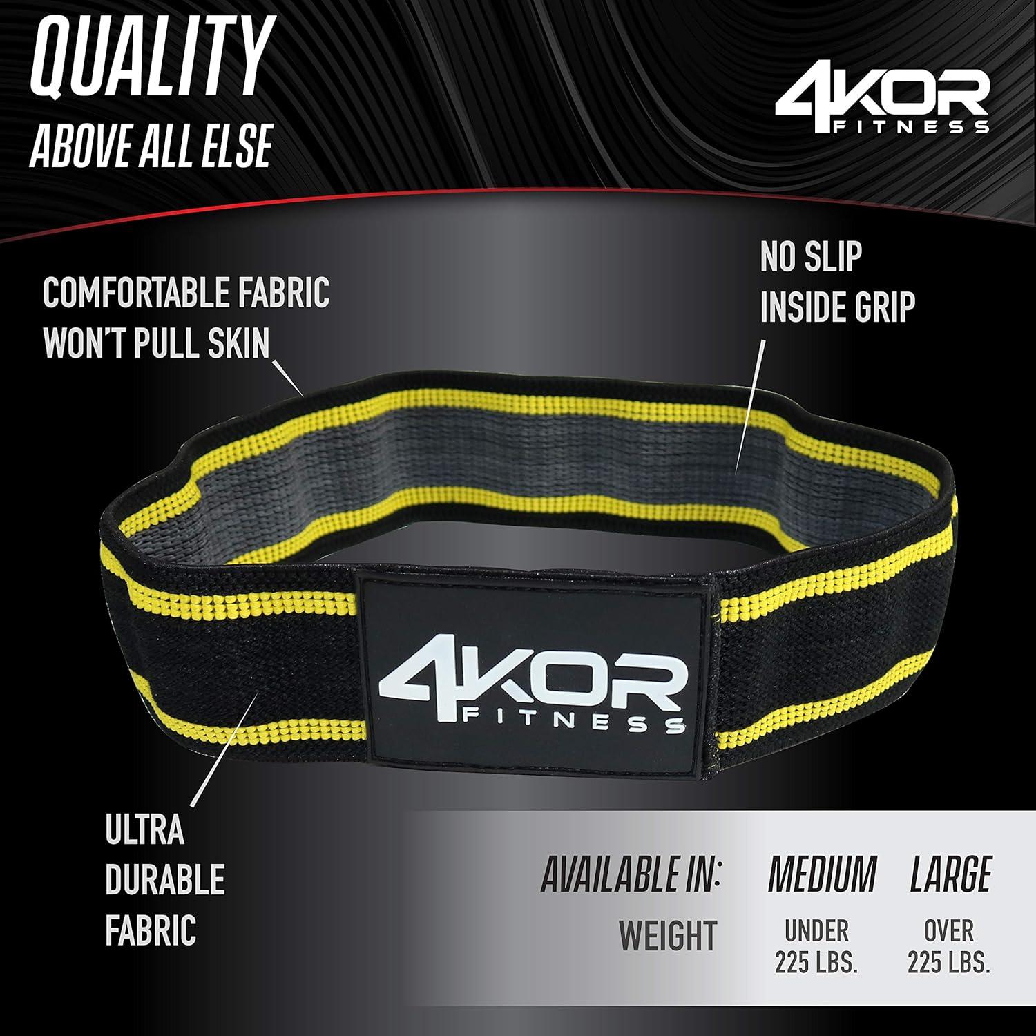 Juego de 3 Bandas de Resistencia 4KOR Fitness Antideslizantes