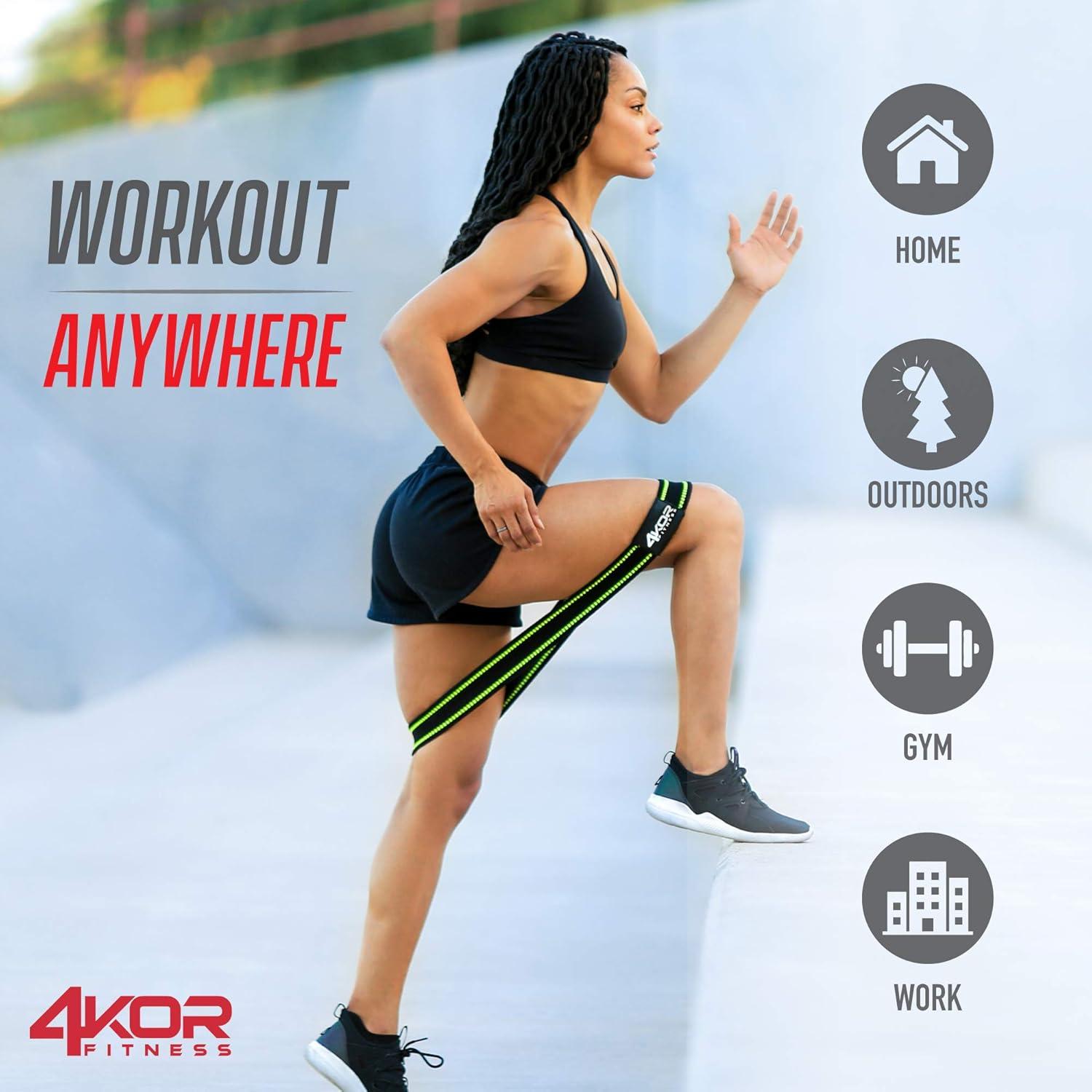 Juego de 3 Bandas de Resistencia 4KOR Fitness Antideslizantes