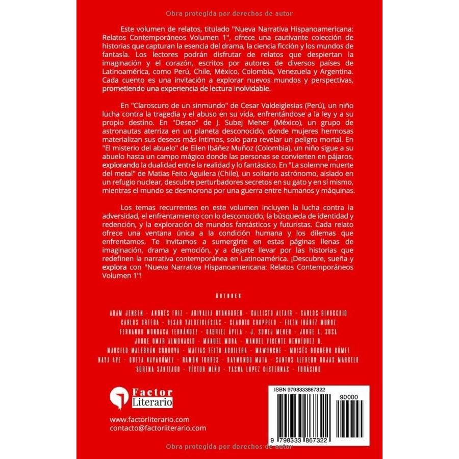 Nueva Narrativa Hispanoamericana: Relatos contemporáneos Volumen 1 (Spanish Edition)