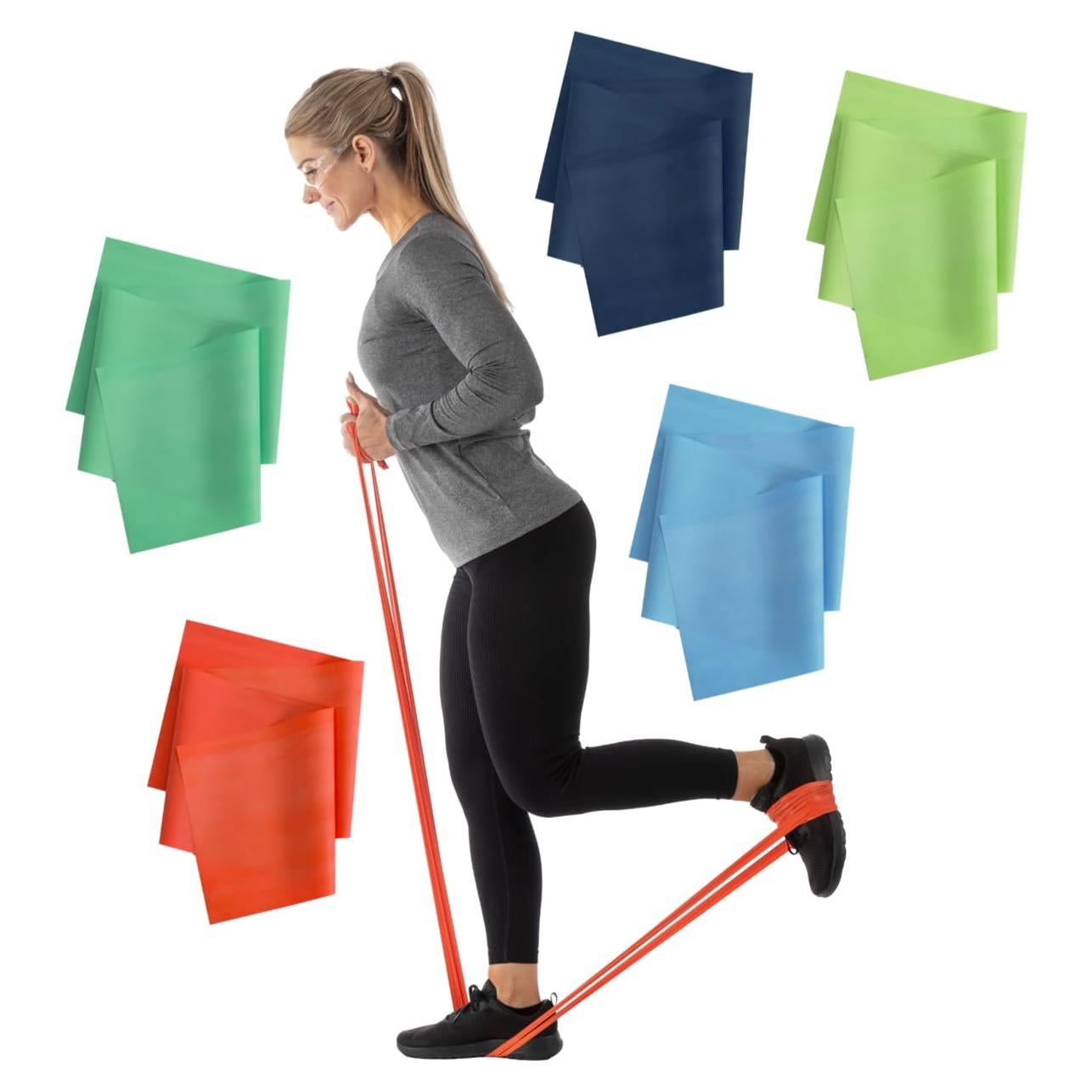 Bandas de Resistencia Sammons Preston 5pk Sin Látex 1.52m