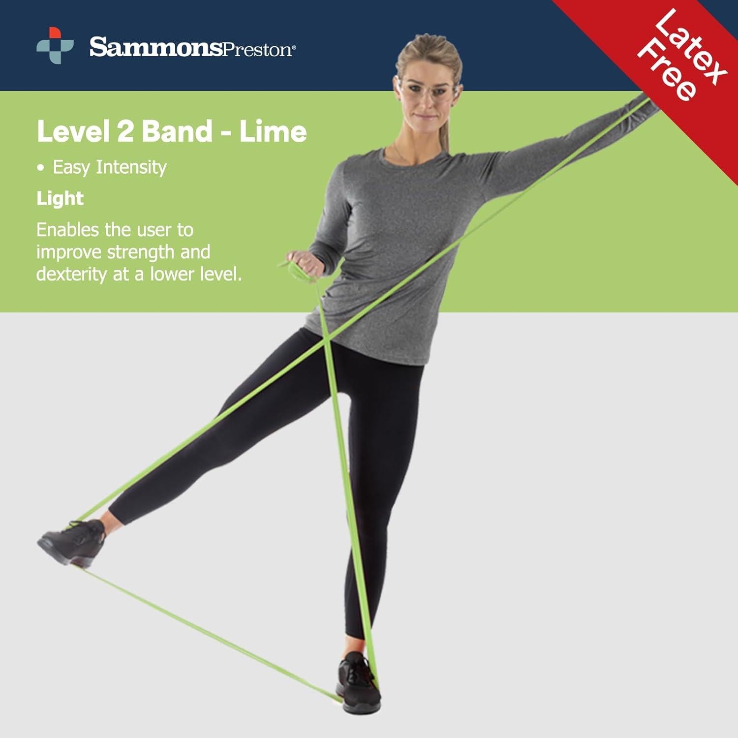 Bandas de Resistencia Sammons Preston 5pk Sin Látex 1.52m