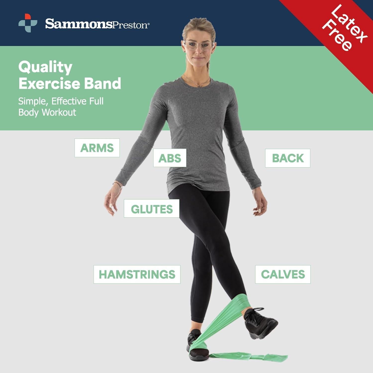 Bandas de Resistencia Sammons Preston 5pk Sin Látex 1.52m