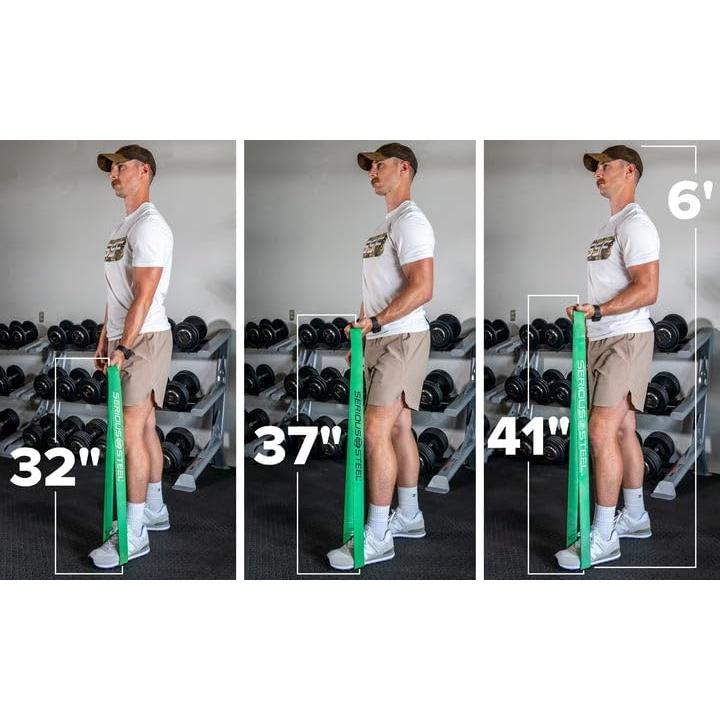 Banda de Resistencia Serious Steel Fitness 94 cm Verde 54 kg