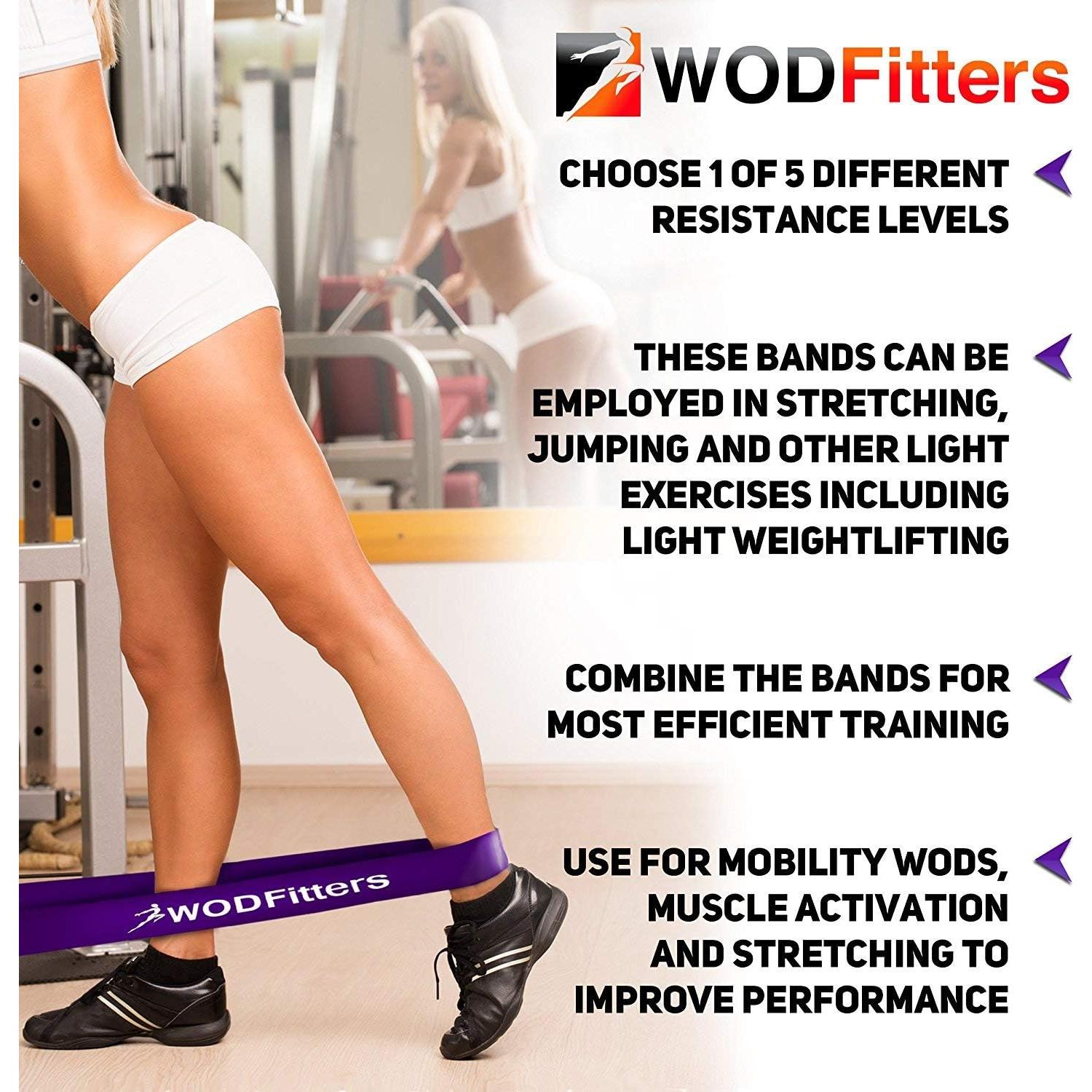 Banda de Resistencia WODFitters - Conjunto de 4 Bandas para Fitness