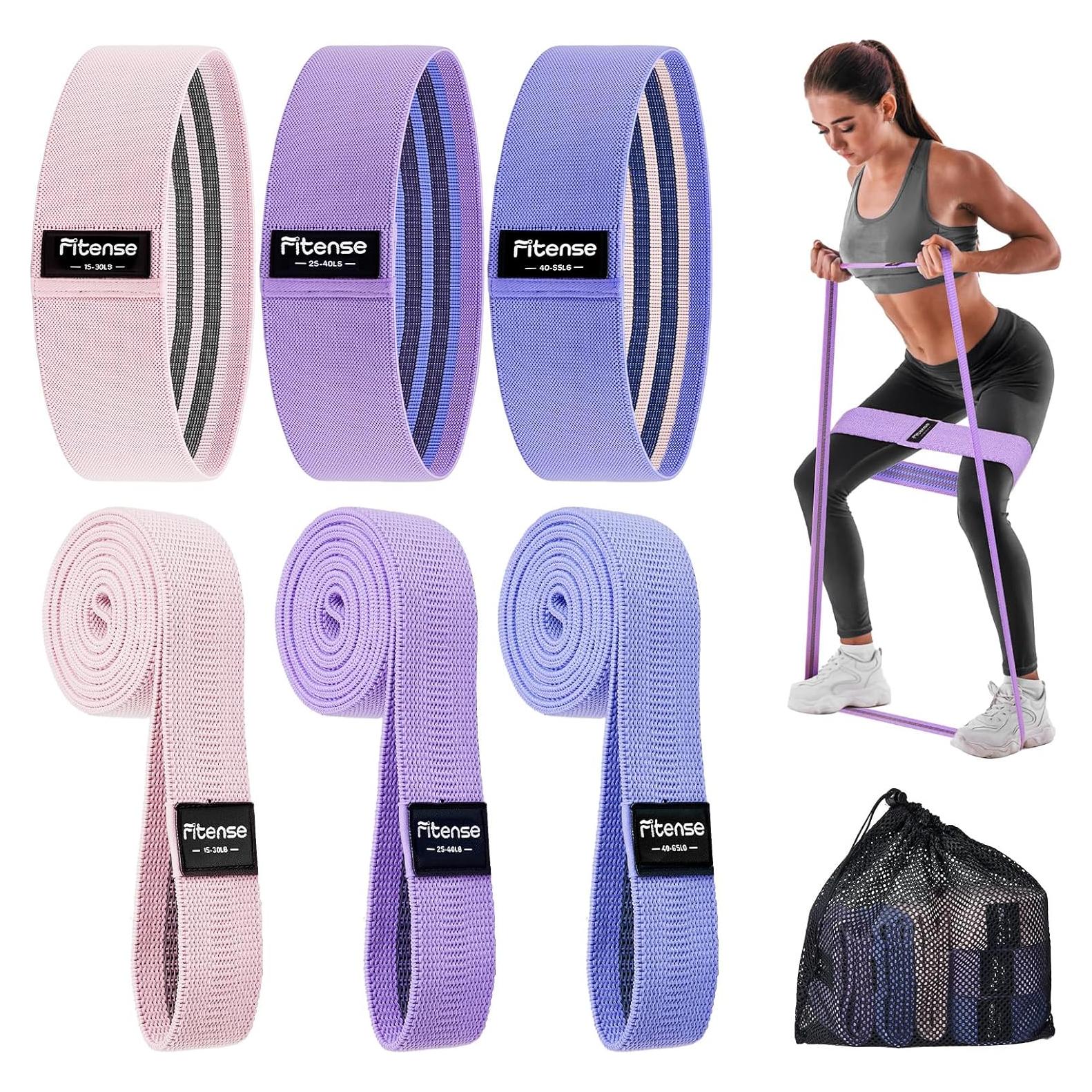 Set de Bandas de Resistencia de Tela Fitense 6 Piezas - Antideslizantes