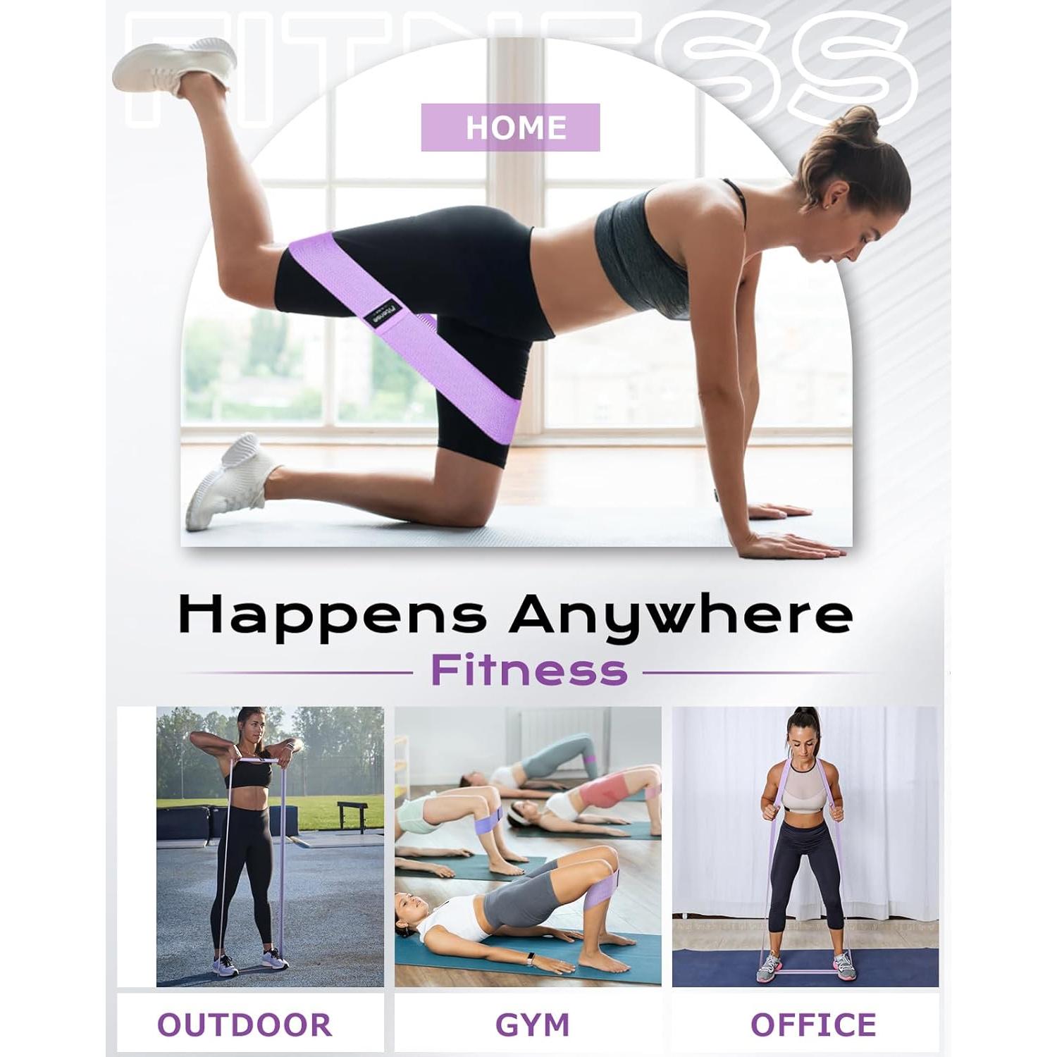 Set de Bandas de Resistencia de Tela Fitense 6 Piezas - Antideslizantes