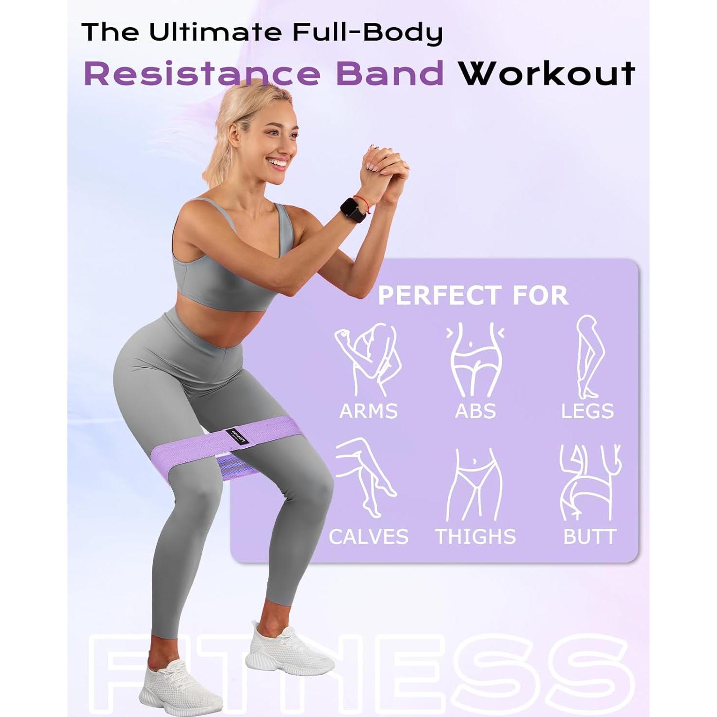 Set de Bandas de Resistencia de Tela Fitense 6 Piezas - Antideslizantes