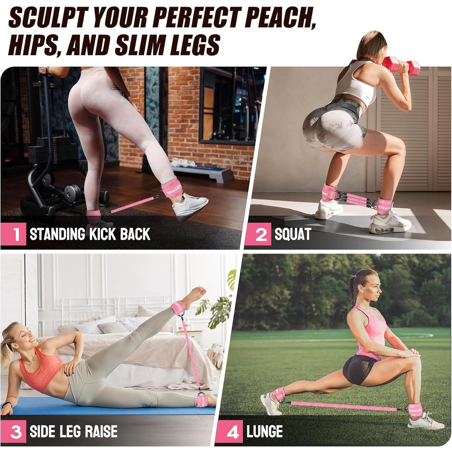 Bandas de Resistencia para Tobillos KUZARO - 3 Niveles 4.5-13.6 kg