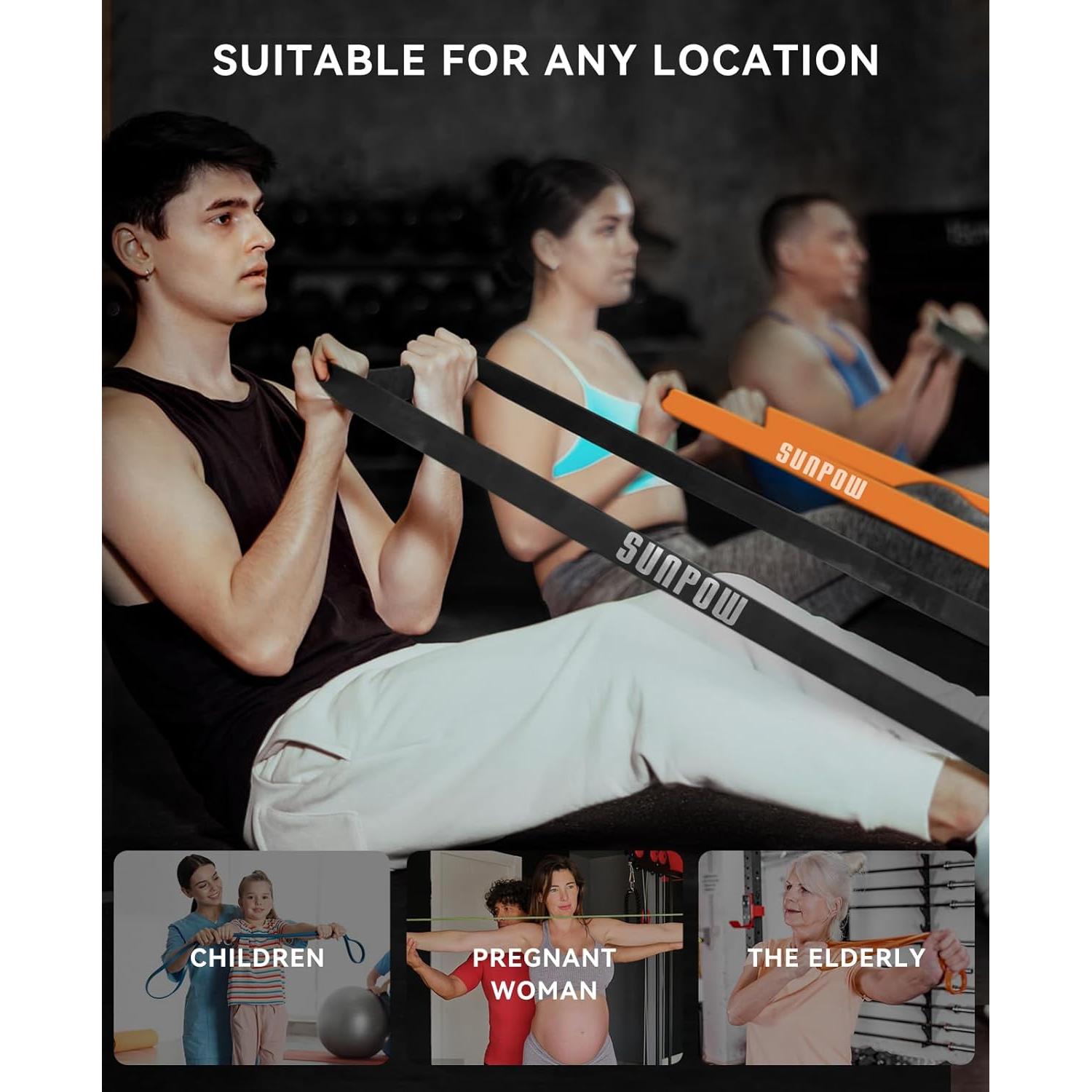 Bandas de Resistencia SUNPOW - Juego de 5 para Entrenamiento