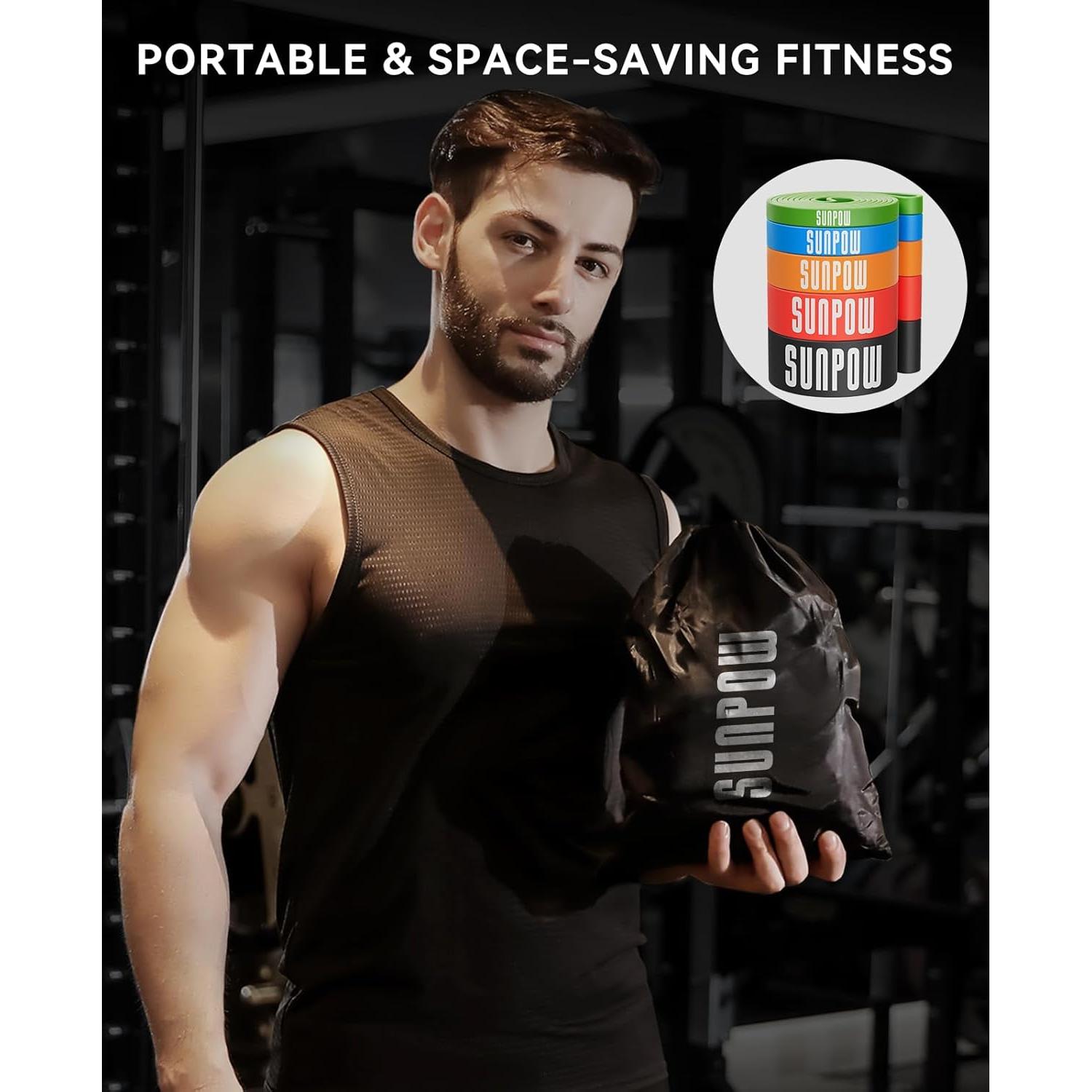 Bandas de Resistencia SUNPOW - Juego de 5 para Entrenamiento