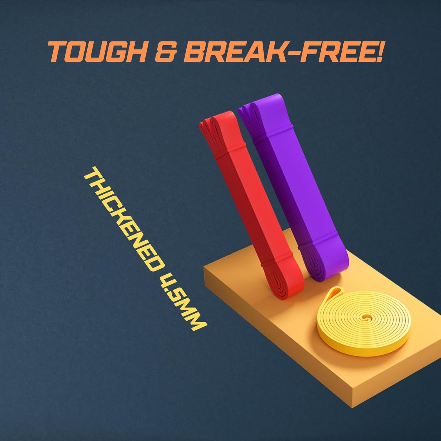 Bandas de Resistencia FeeNex - Set de 5 Niveles para Fitness