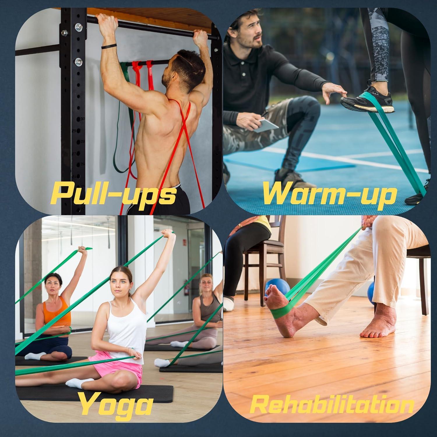 Bandas de Resistencia FeeNex - Set de 5 Niveles para Fitness