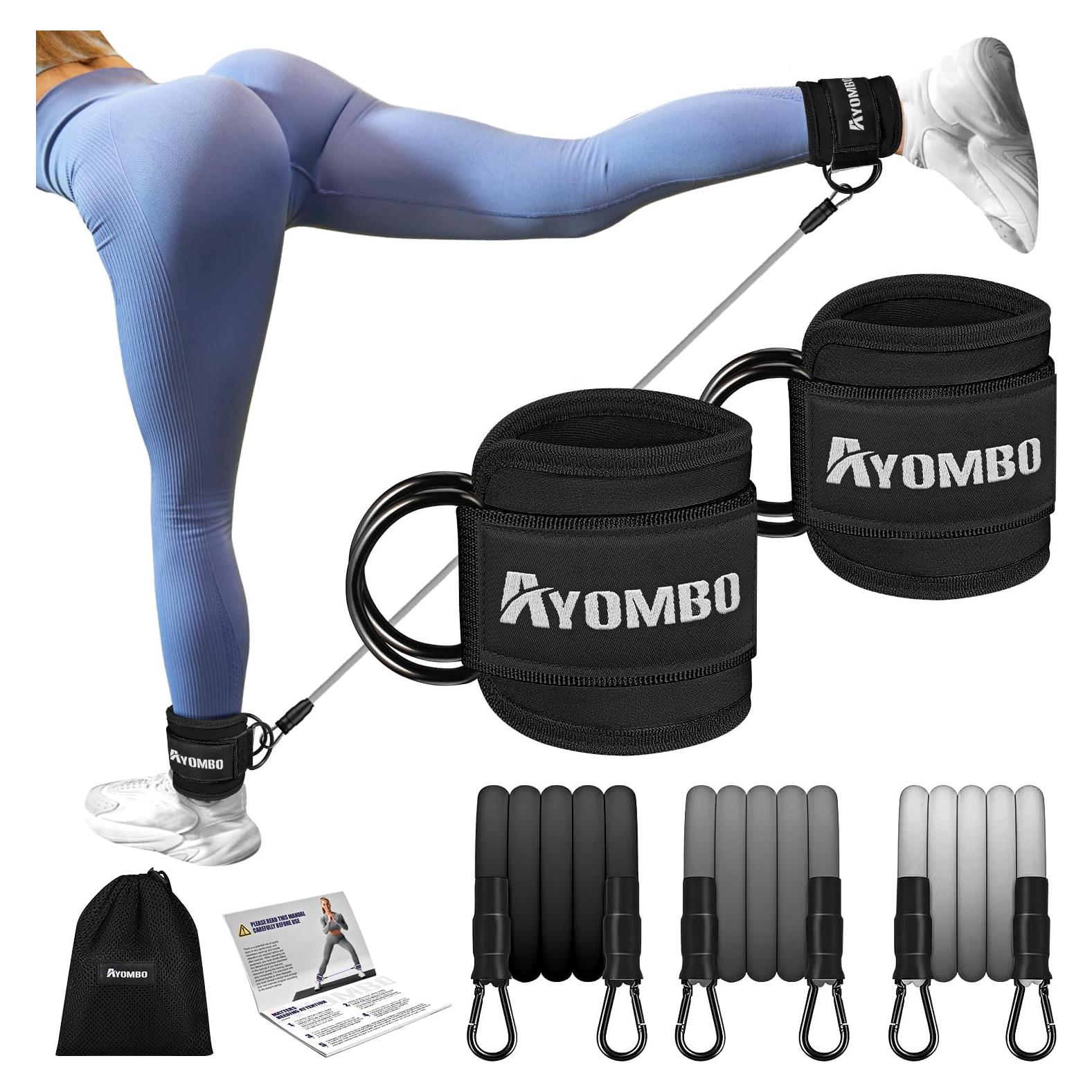 Bandas de Resistencia para Tobillos Ayombo - 3 Niveles Ajustables