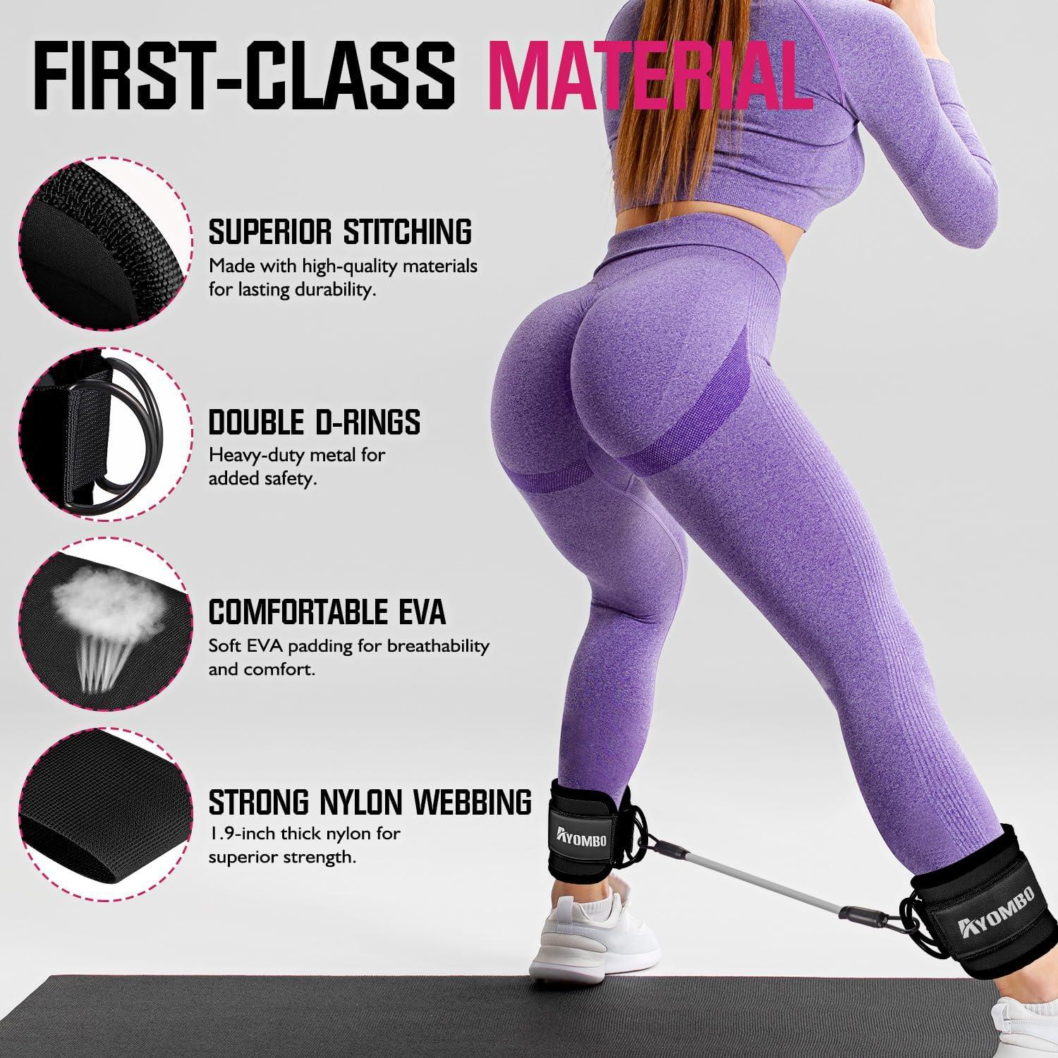 Bandas de Resistencia para Tobillos Ayombo - 3 Niveles Ajustables