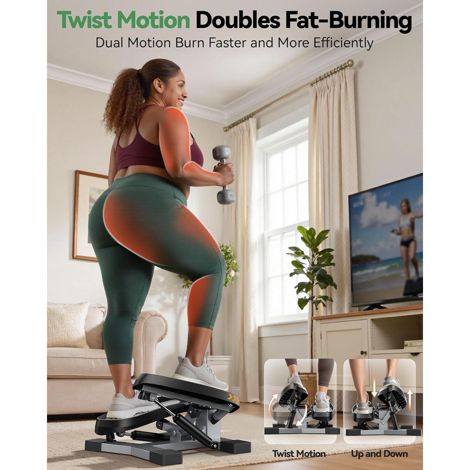 Stepper de Giro Sportsroyals - Ejercitador con Bandas 150kg