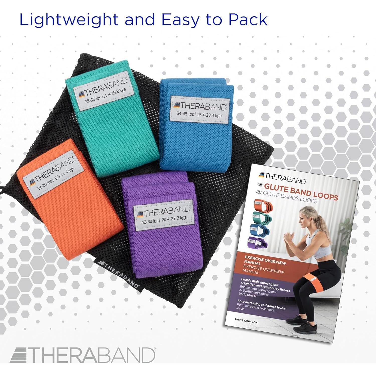 Bandas de Glúteos THERABAND - Juego de 4 con Resistencia