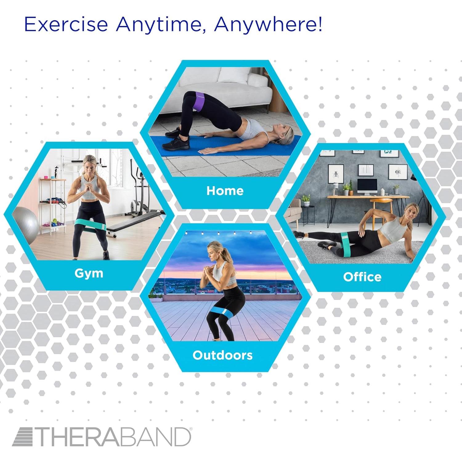 Bandas de Glúteos THERABAND - Juego de 4 con Resistencia