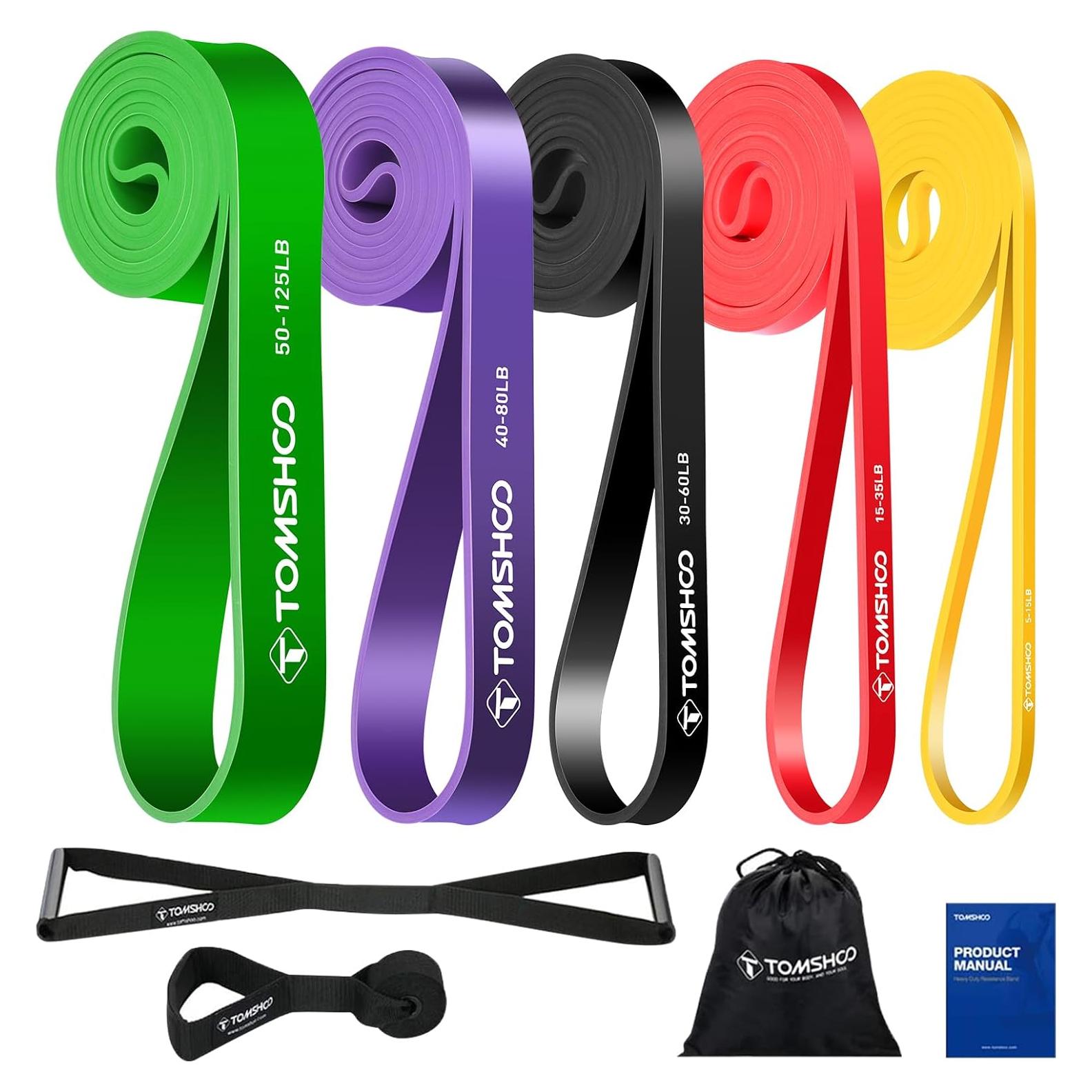 Bandas de Resistencia TOMSHOO 7 en 1 con Mangos y Ancla