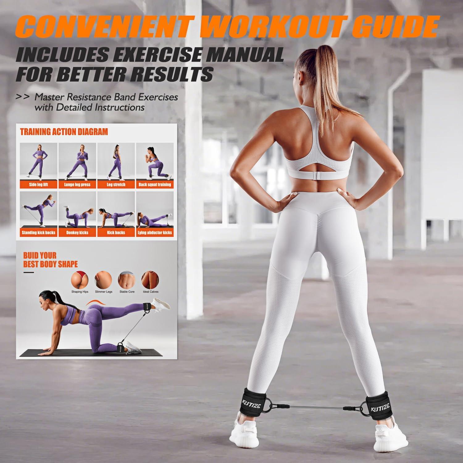 Bandas de Resistencia para Tobillos KUTIZE - 3 Niveles Ajustables