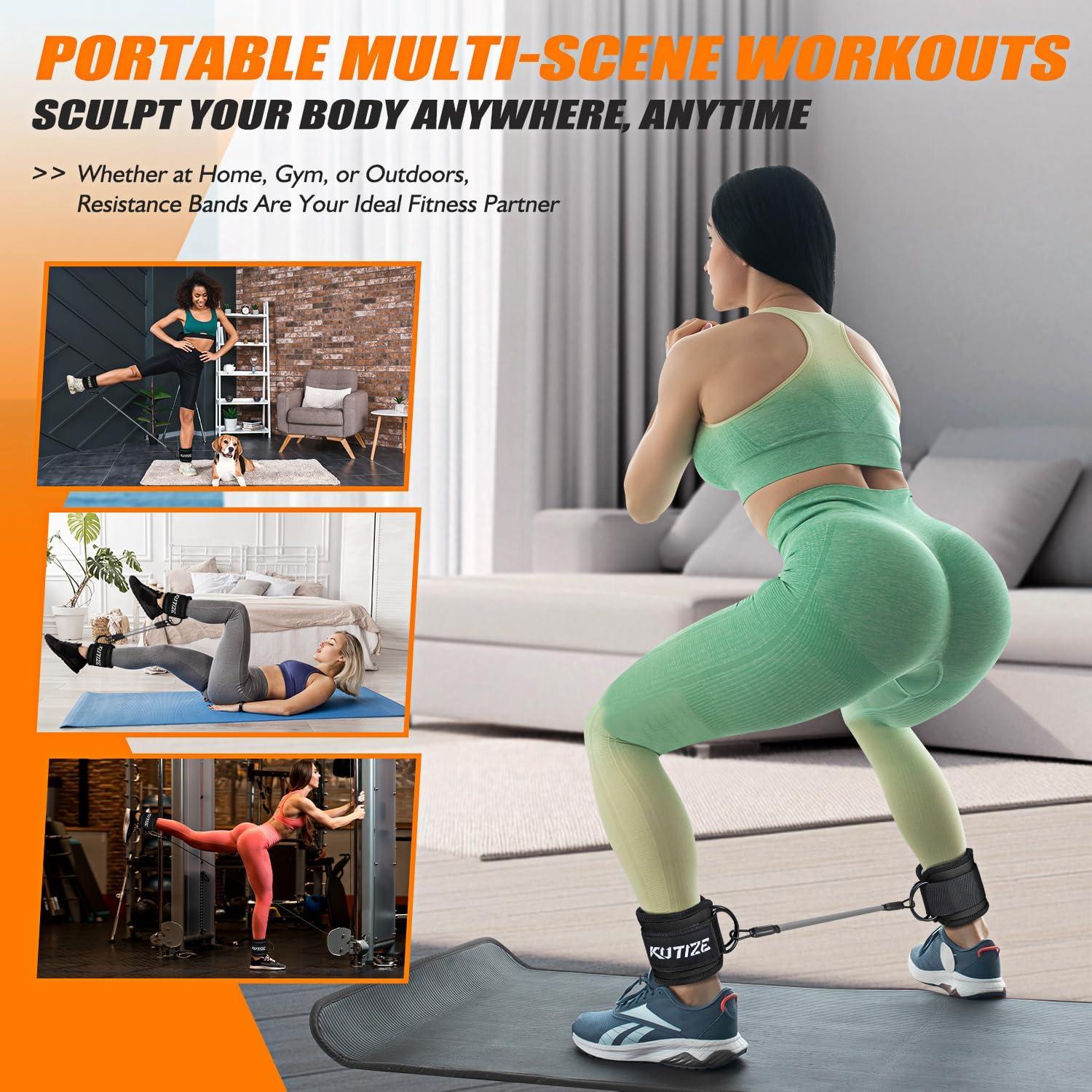 Bandas de Resistencia para Tobillos KUTIZE - 3 Niveles Ajustables