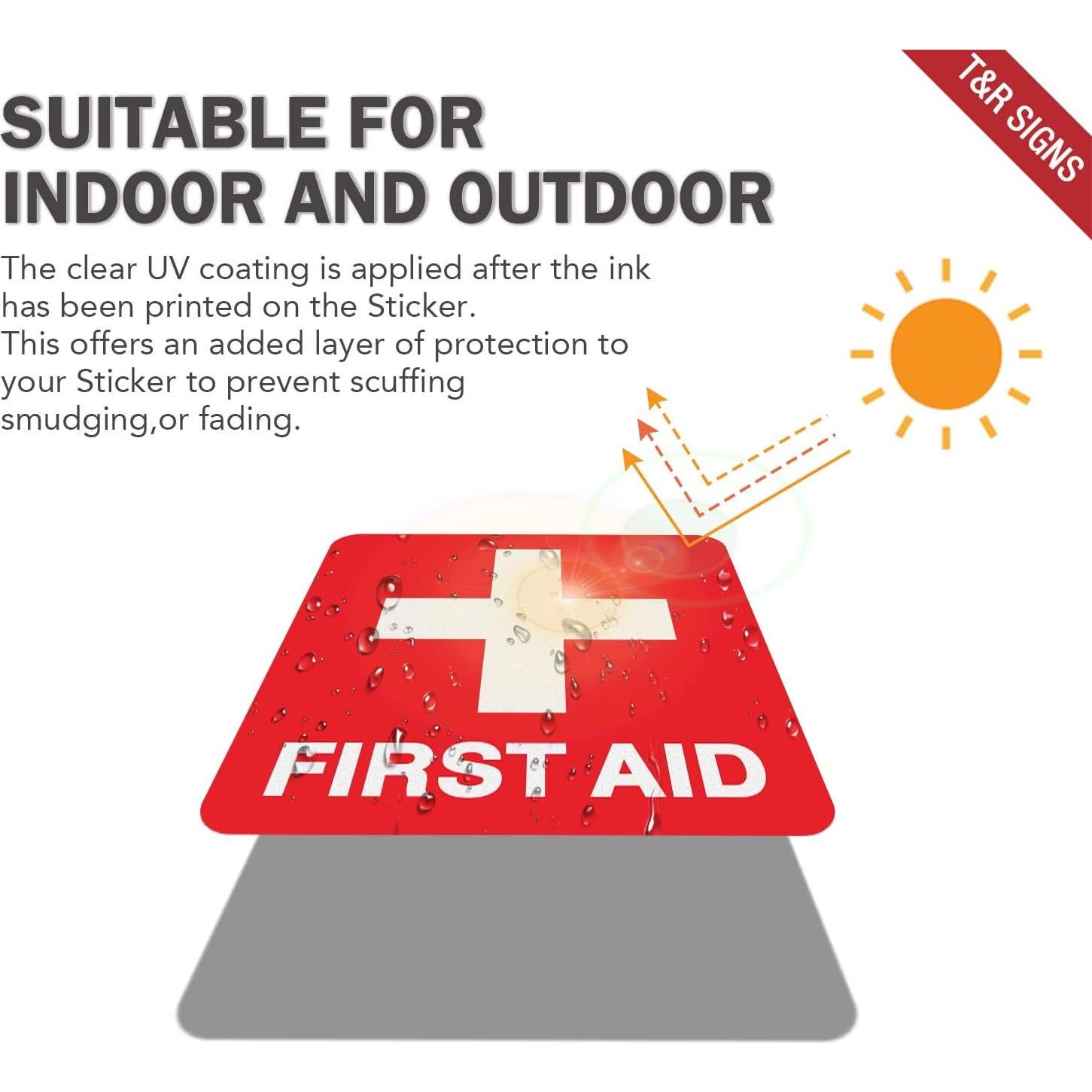 Etiquetas de Primeros Auxilios T&R - Paquete de 10 - 12.7 cm