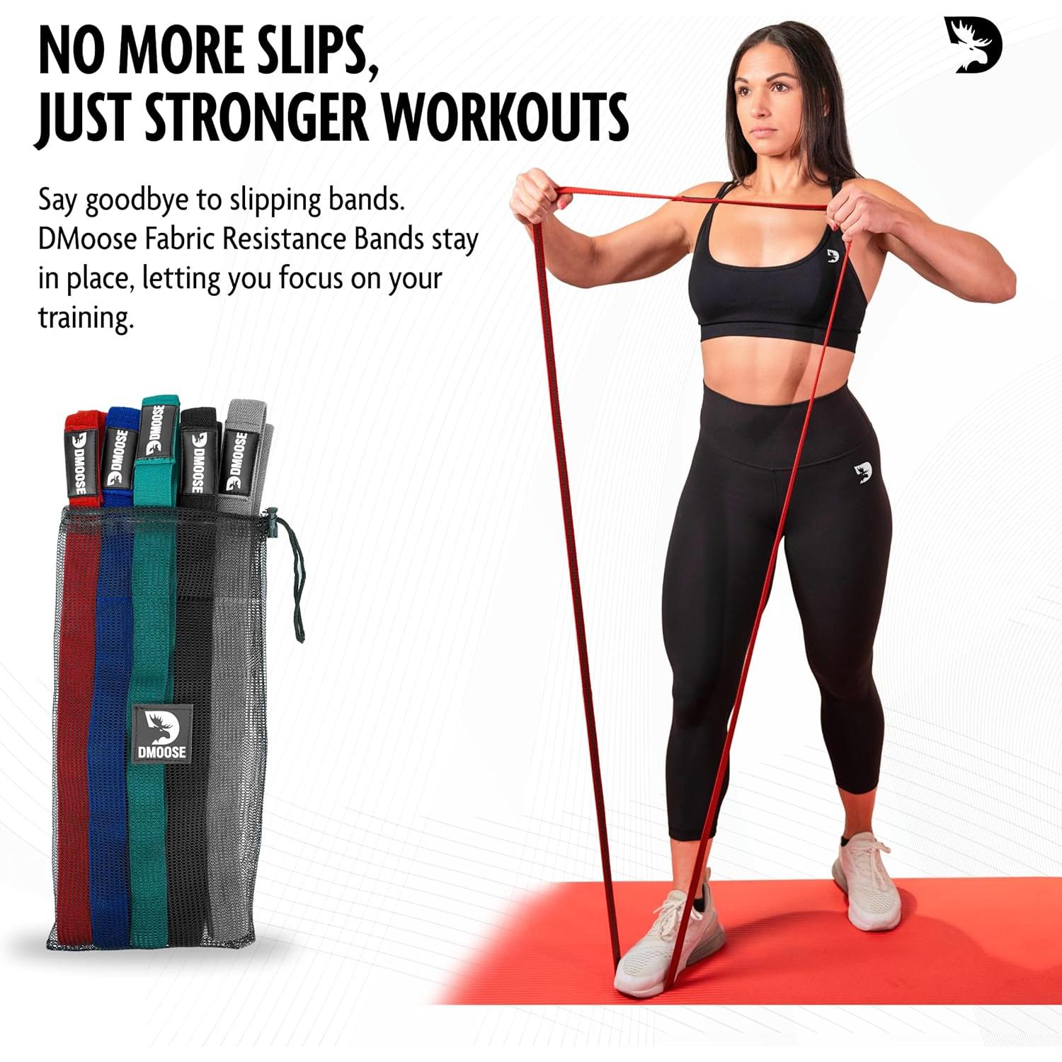 Bandas de Resistencia DMoose Fitness - 5 Niveles de Tensión