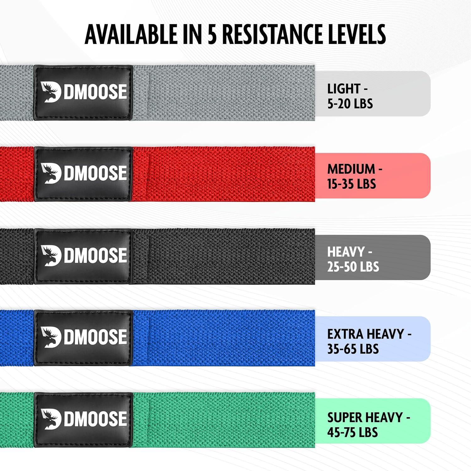 Bandas de Resistencia DMoose Fitness - 5 Niveles de Tensión