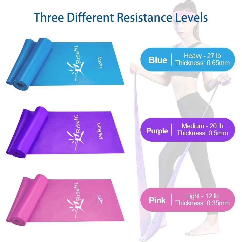 Juego de Bandas de Resistencia Risefit 3 Niveles Sin Látex