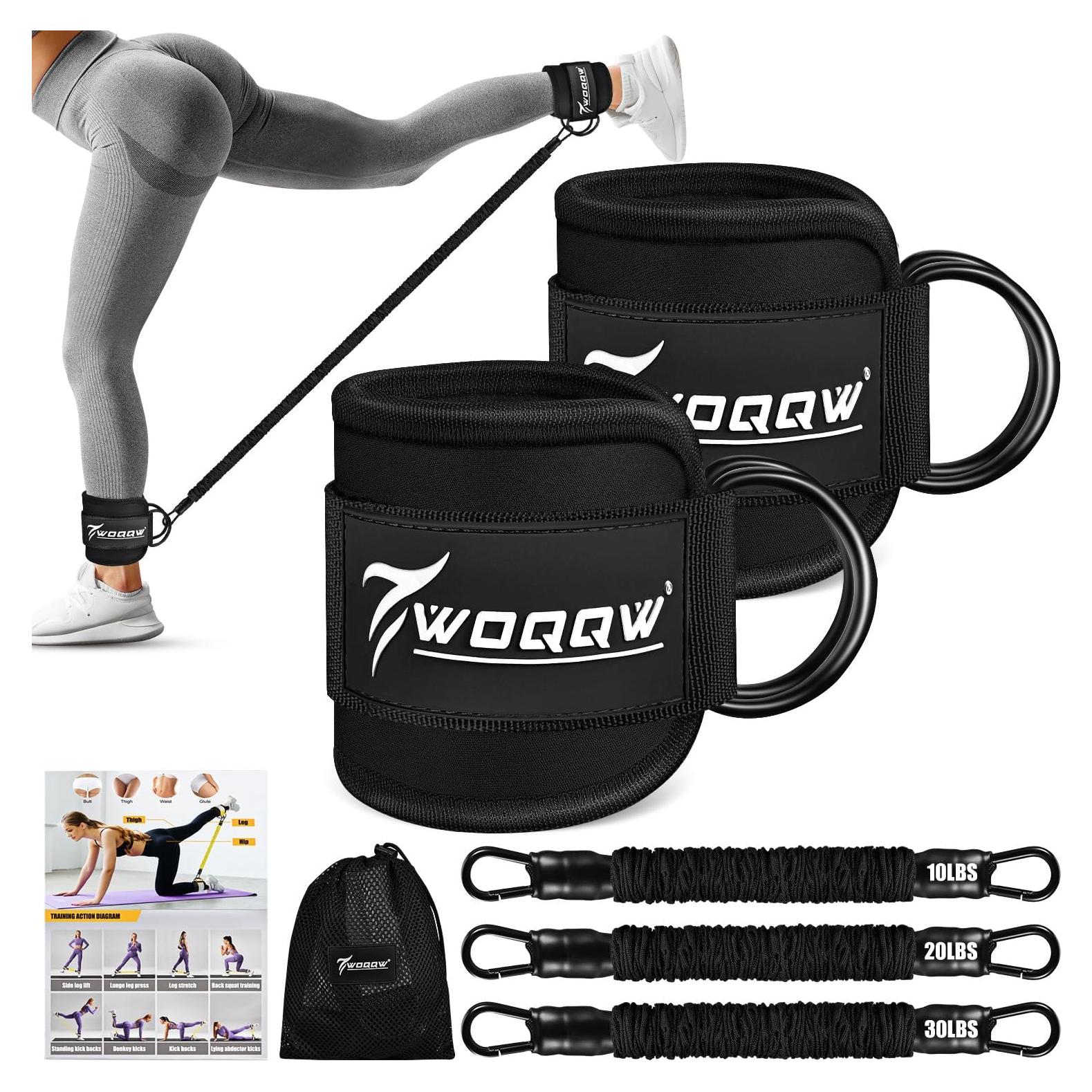 Bandas de Resistencia para Tobillos WOQQW - 3 Niveles de Resistencia