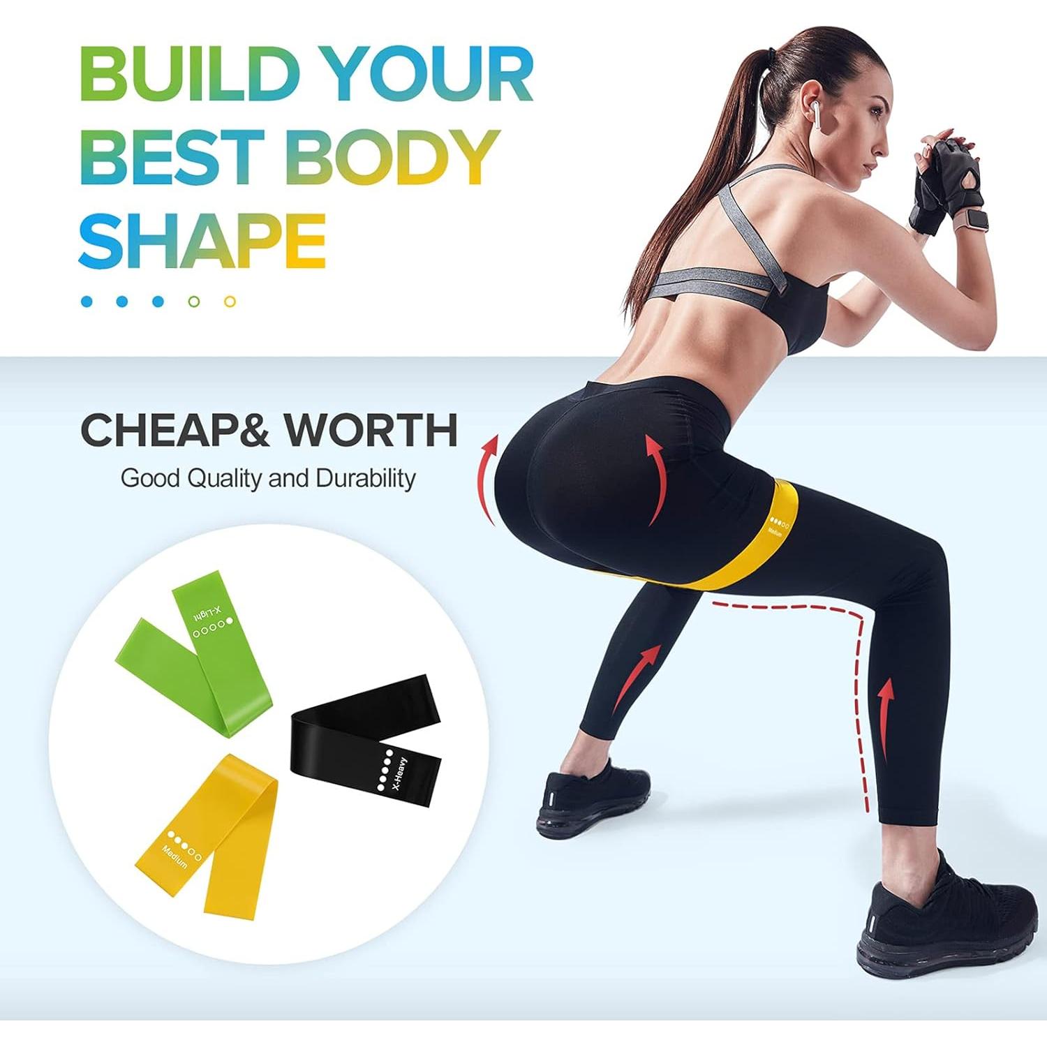 Bandas de Resistencia Portzon 3 Niveles para Ejercicio y Estiramiento