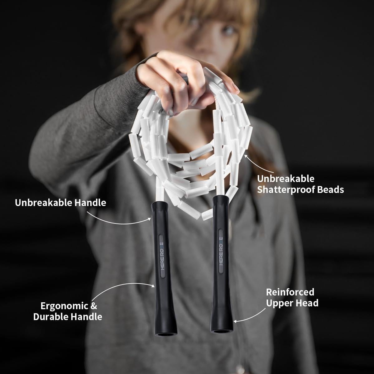 Cuerda de Salto Ajustable Genérico 3.2m con Cuentas Duraderas