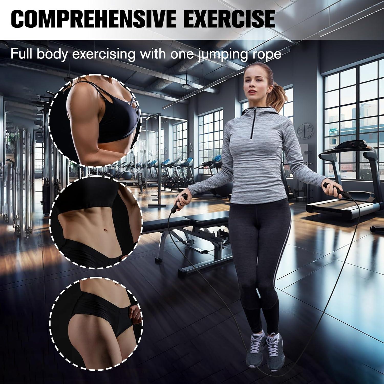 Cuerda de Salto Ajustable BLEUM CADE para Fitness y Ejercicio