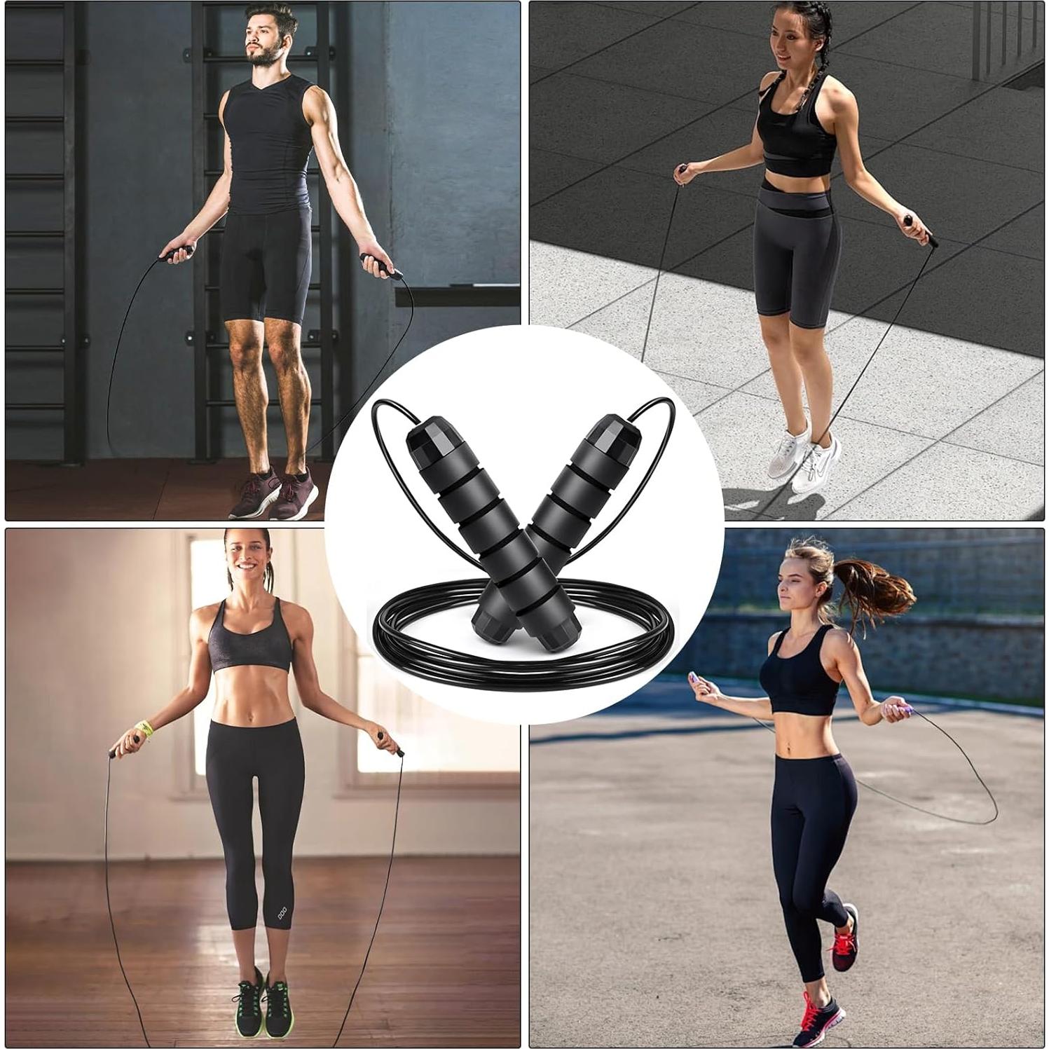 Cuerda de Salto Ajustable BLEUM CADE para Fitness y Ejercicio