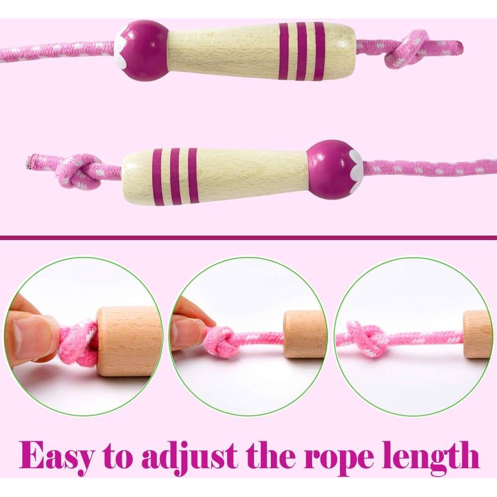 Cuerda de Saltar Ajustable Homello para Niños - Mango de Madera