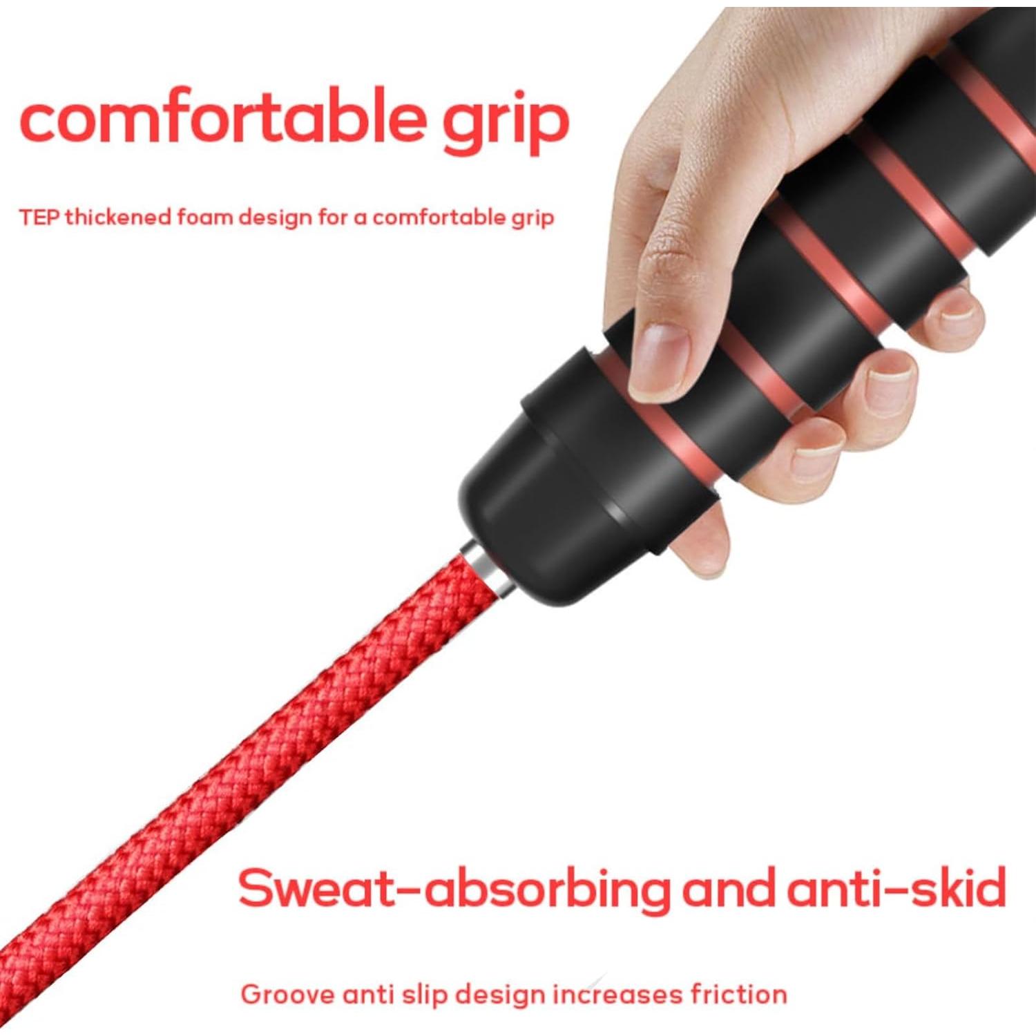 Cuerda de Salto Ajustable AIRLAXER 5m Doble Dutch Roja