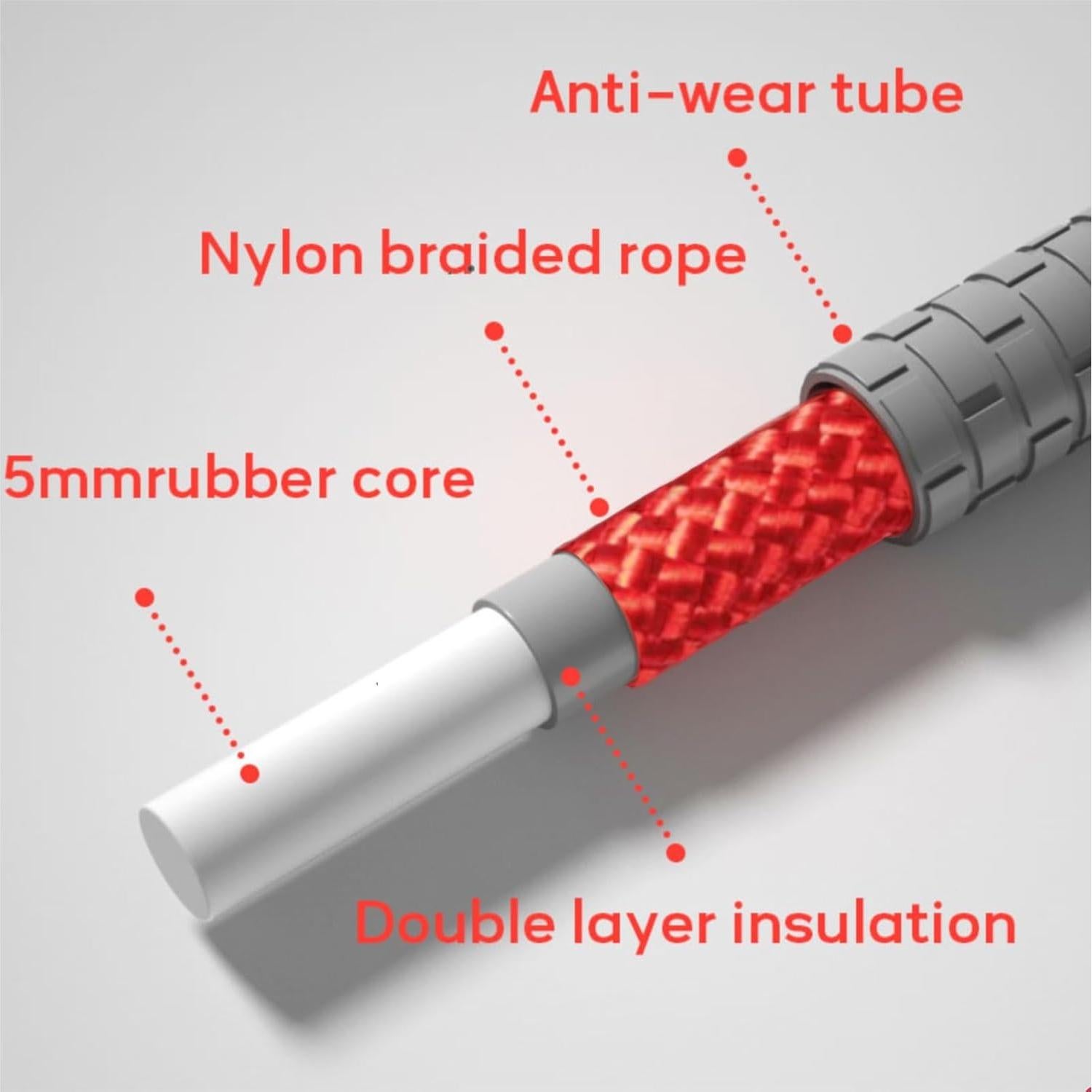 Cuerda de Salto Ajustable AIRLAXER 5m Doble Dutch Roja