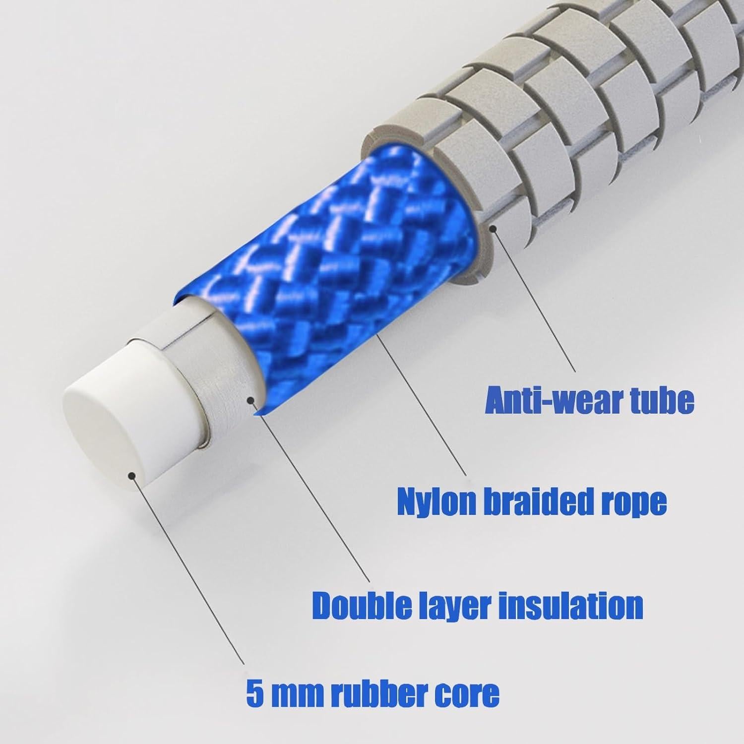 Cuerda de Saltar Ajustable AIRLAXER 5m Doble Holandesa Azul