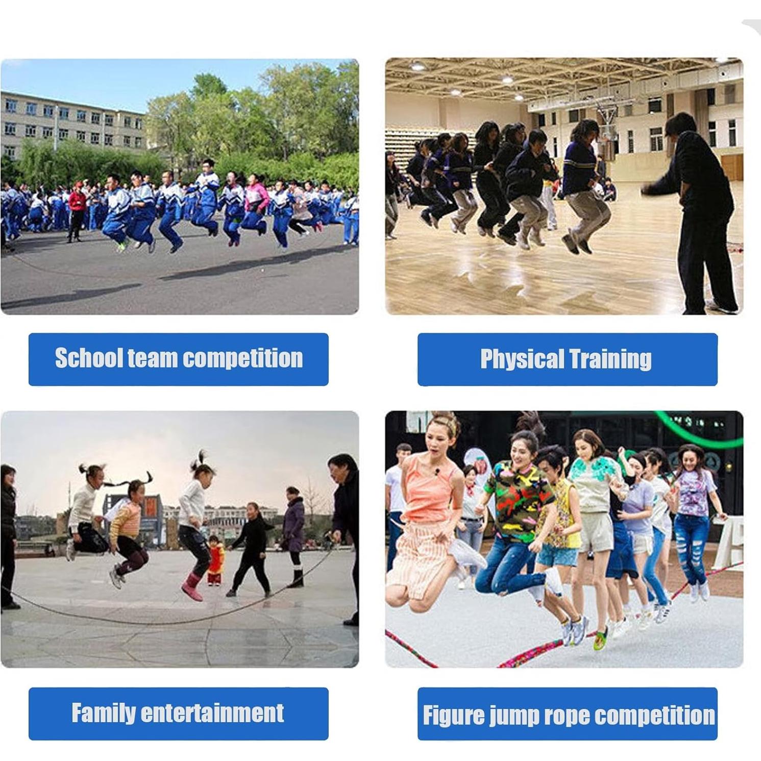 Cuerda de Saltar Ajustable AIRLAXER 5m Doble Holandesa Azul