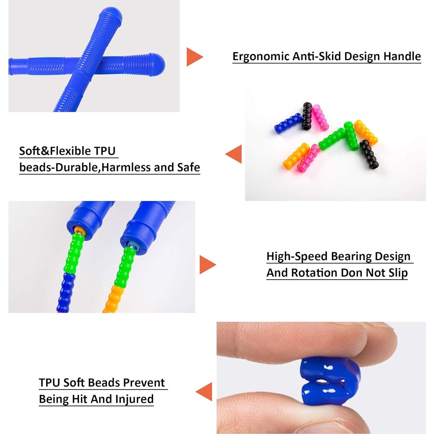 Cuerda de Salto Doble Holandesa Hipeakboo 4.88 m 2 Paquetes