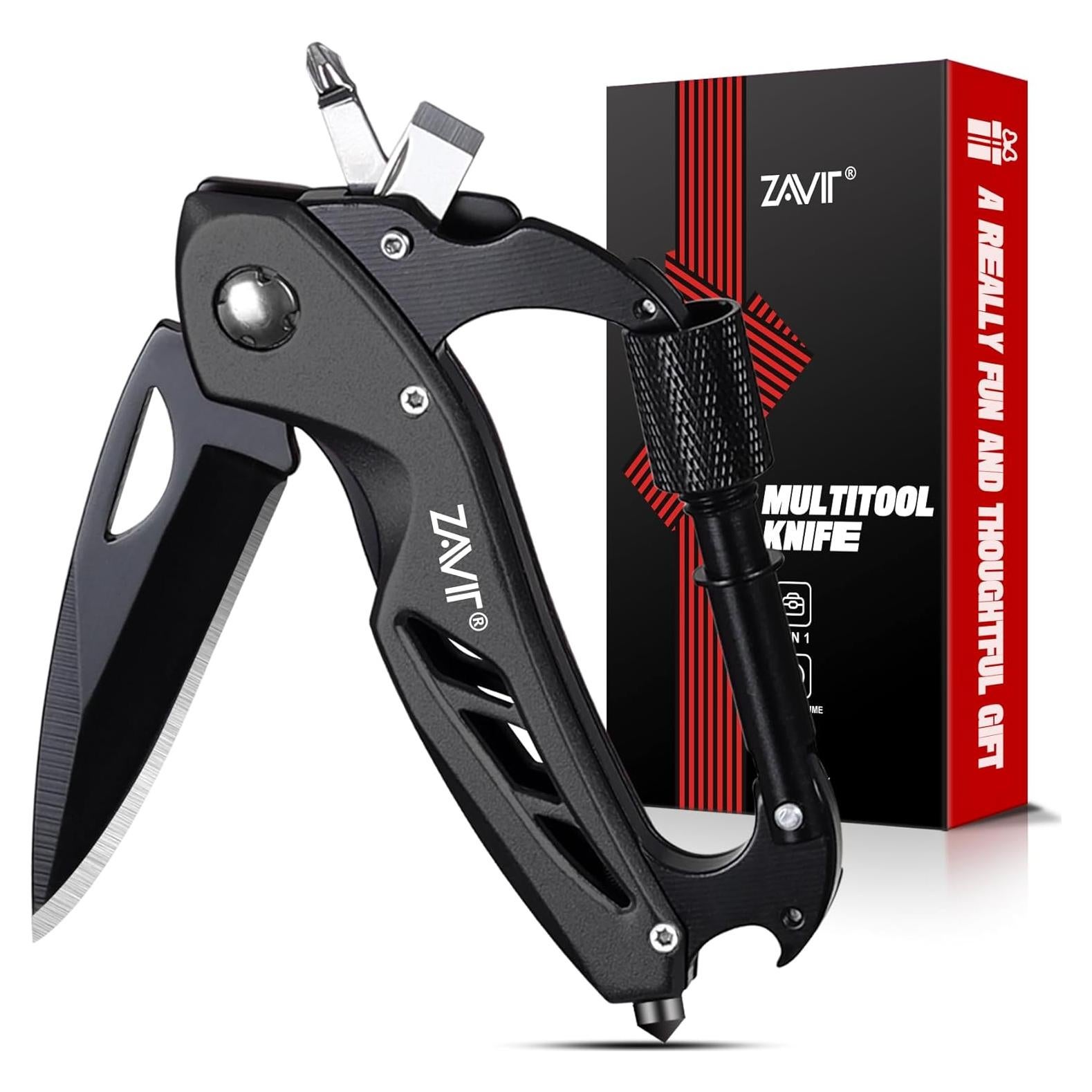 Cuchillo Multitool ZAVIT Negro 11.43 cm para Aventuras