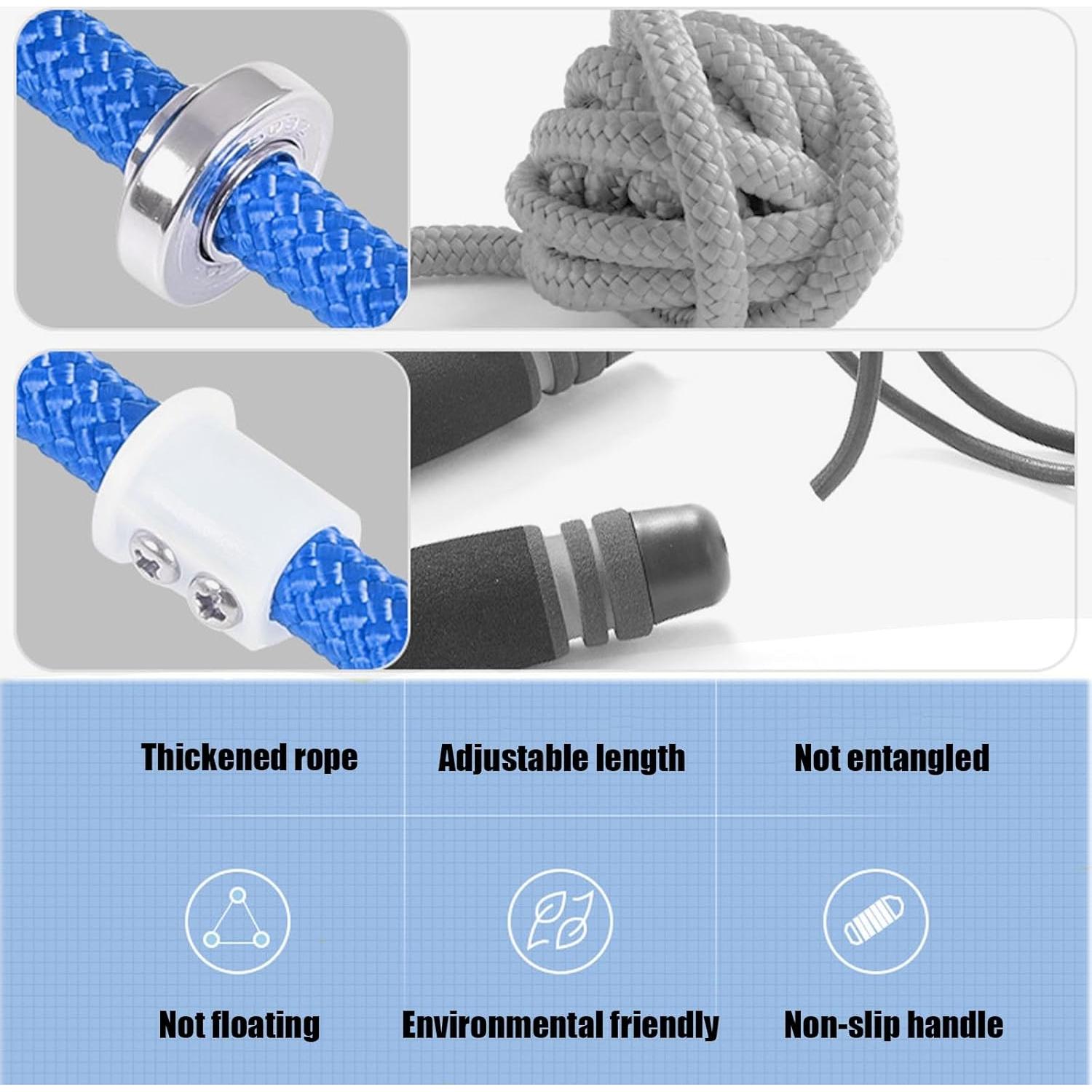 Cuerda de Salto Ajustable AIRLAXER 7 Metros Nylon Azul