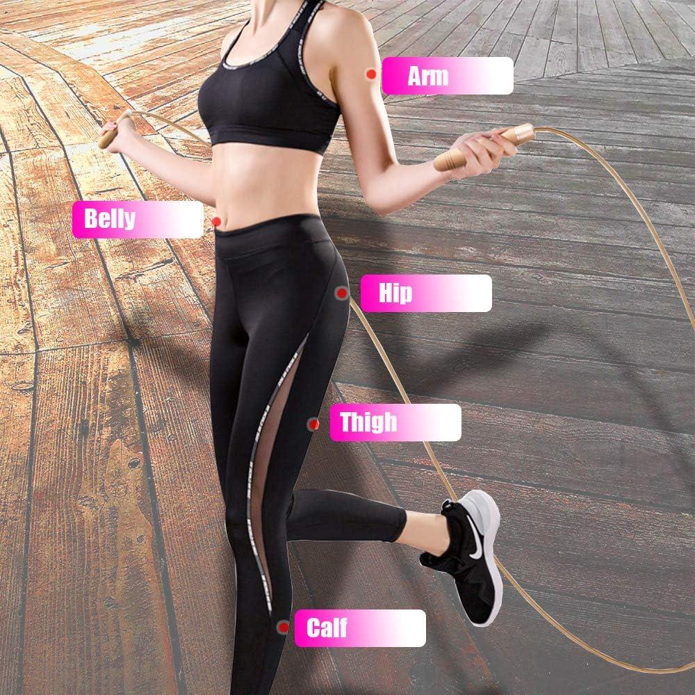 Cuerda de Salto Ajustable Ahomie de Cuero con Mangos de Madera