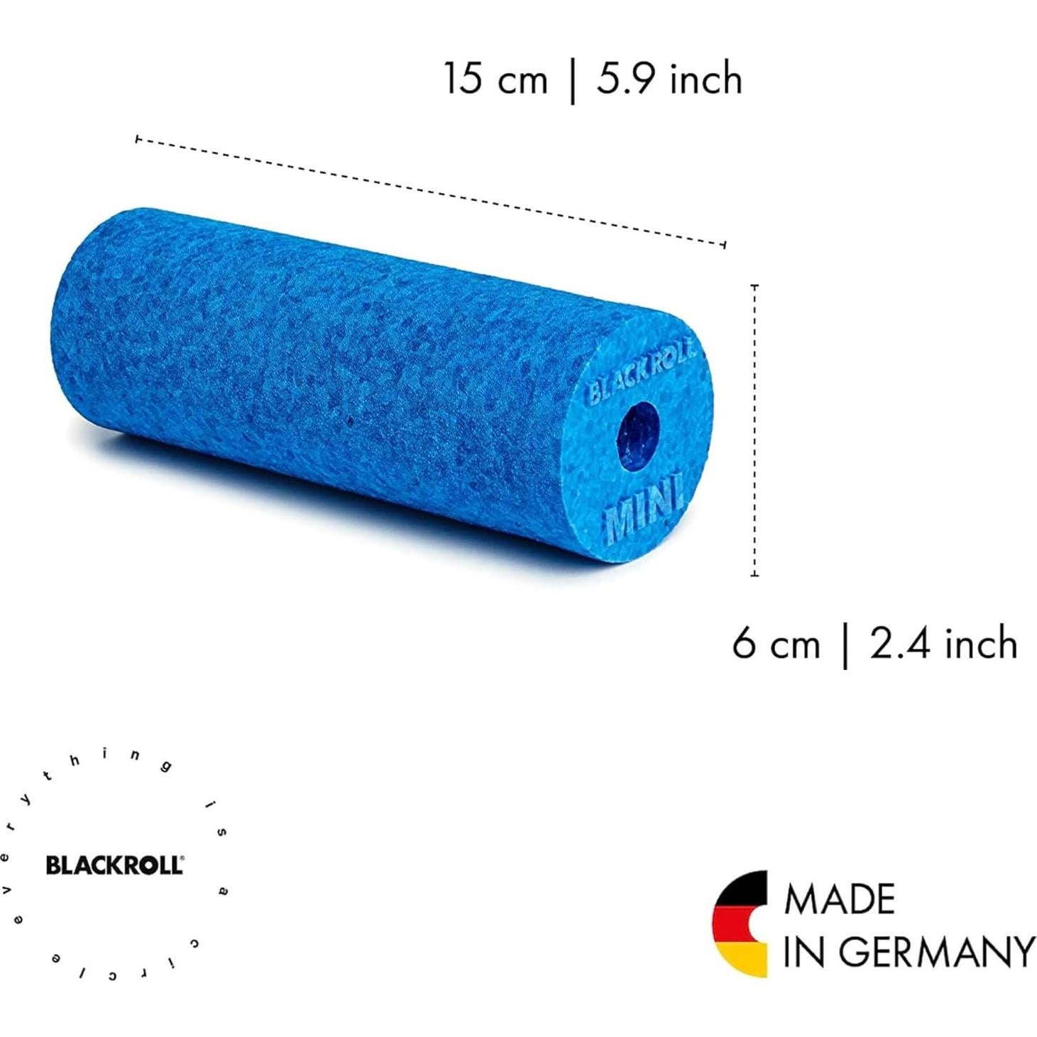 Rodillo de Espuma Mini BLACKROLL Azul 15x5 cm para Masaje