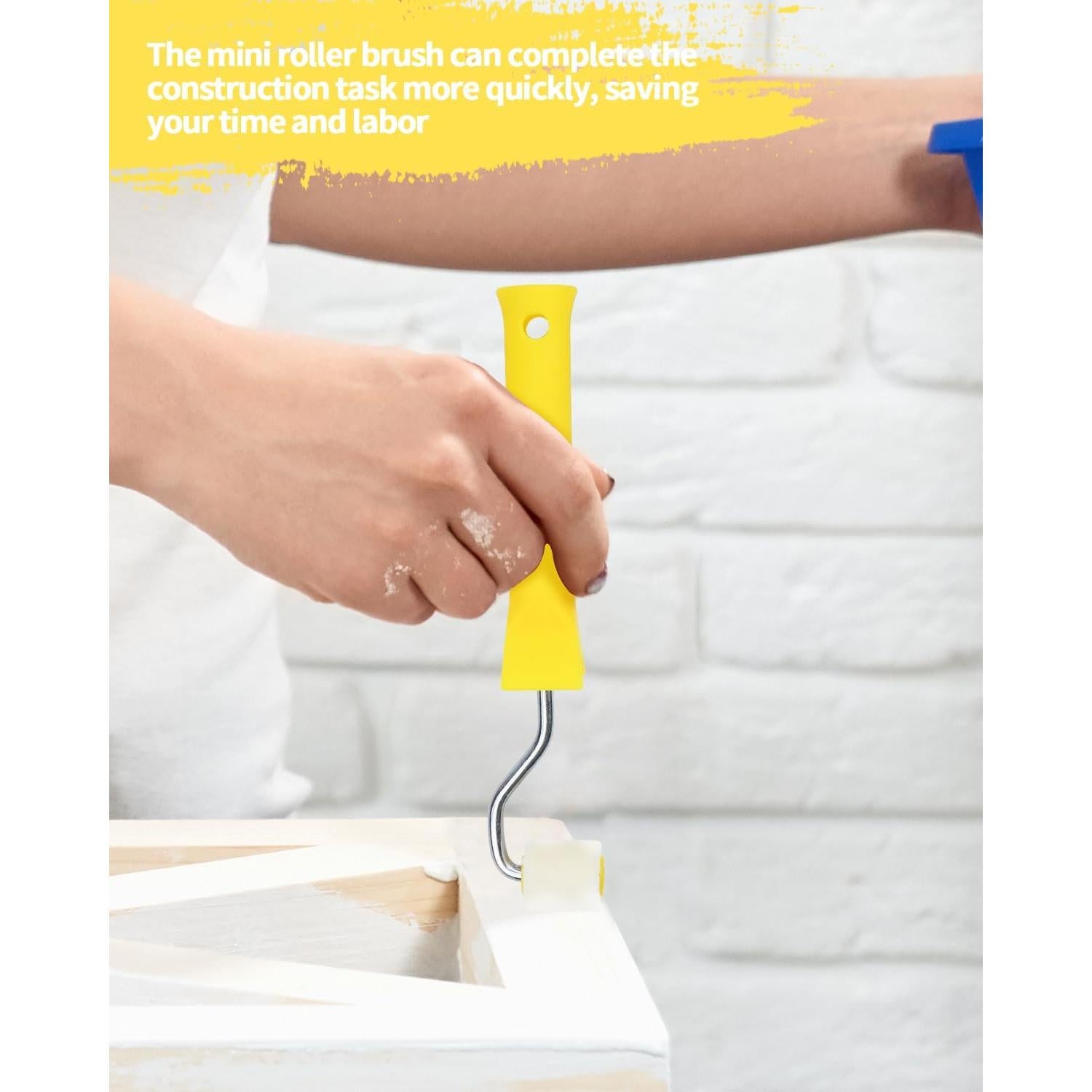 2 Mini Rodillos de Pintura de Espuma 1" Abvsdu - Herramienta Profesional